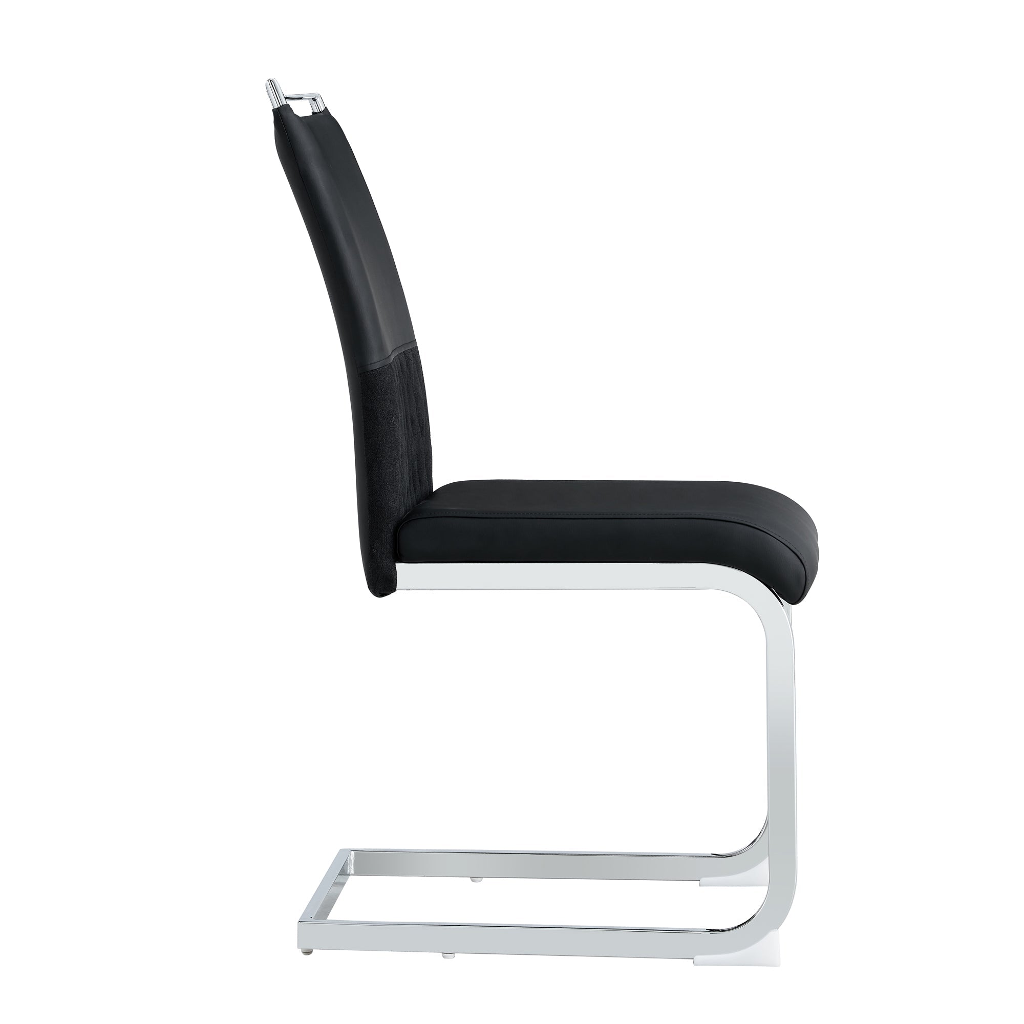 Logidon Dining Room Chairs Set of 2 Padded PU Leather Black