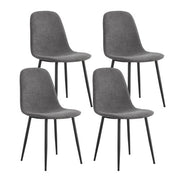 Logidon Dining Room Chairs Set of 4 Gray Scandinavian Vintage Style