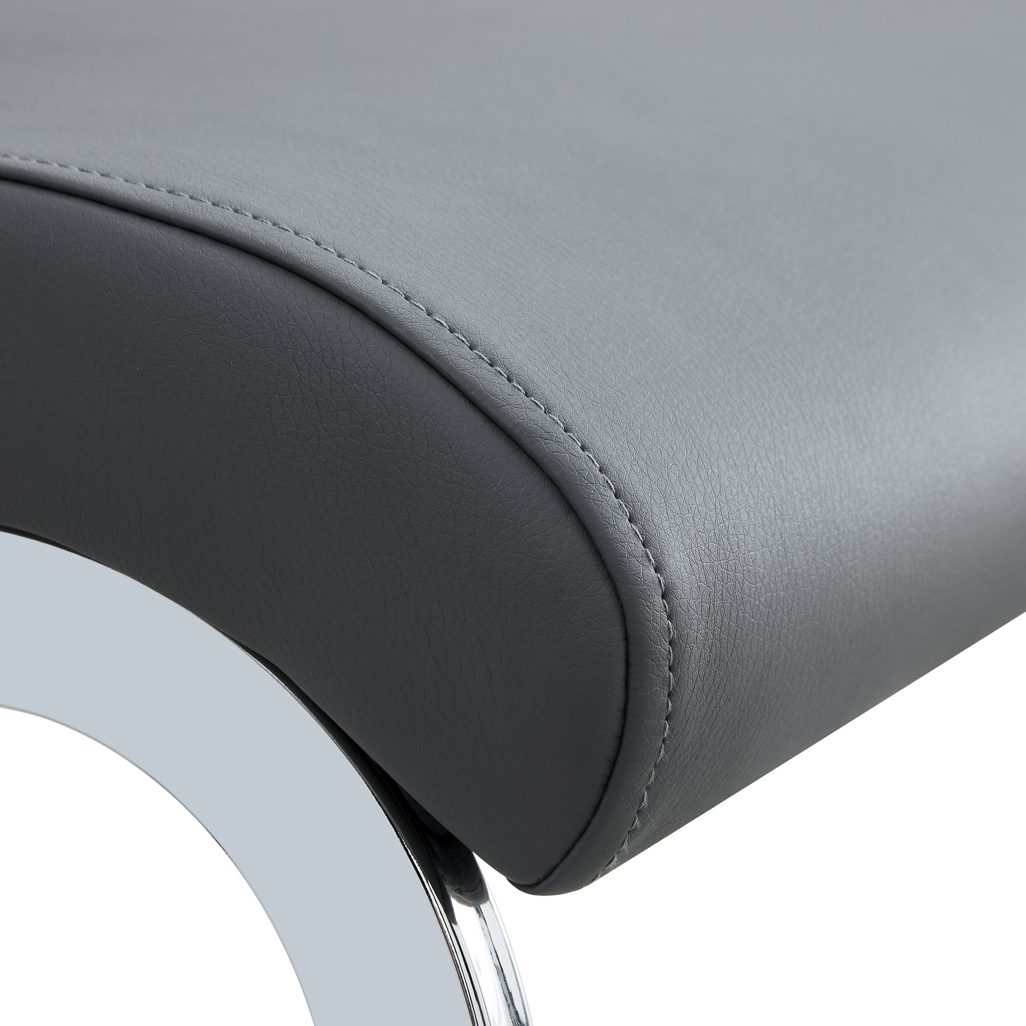 Logidon moderne eetkamerstoelen set van 4 hoge rugleuning grijs