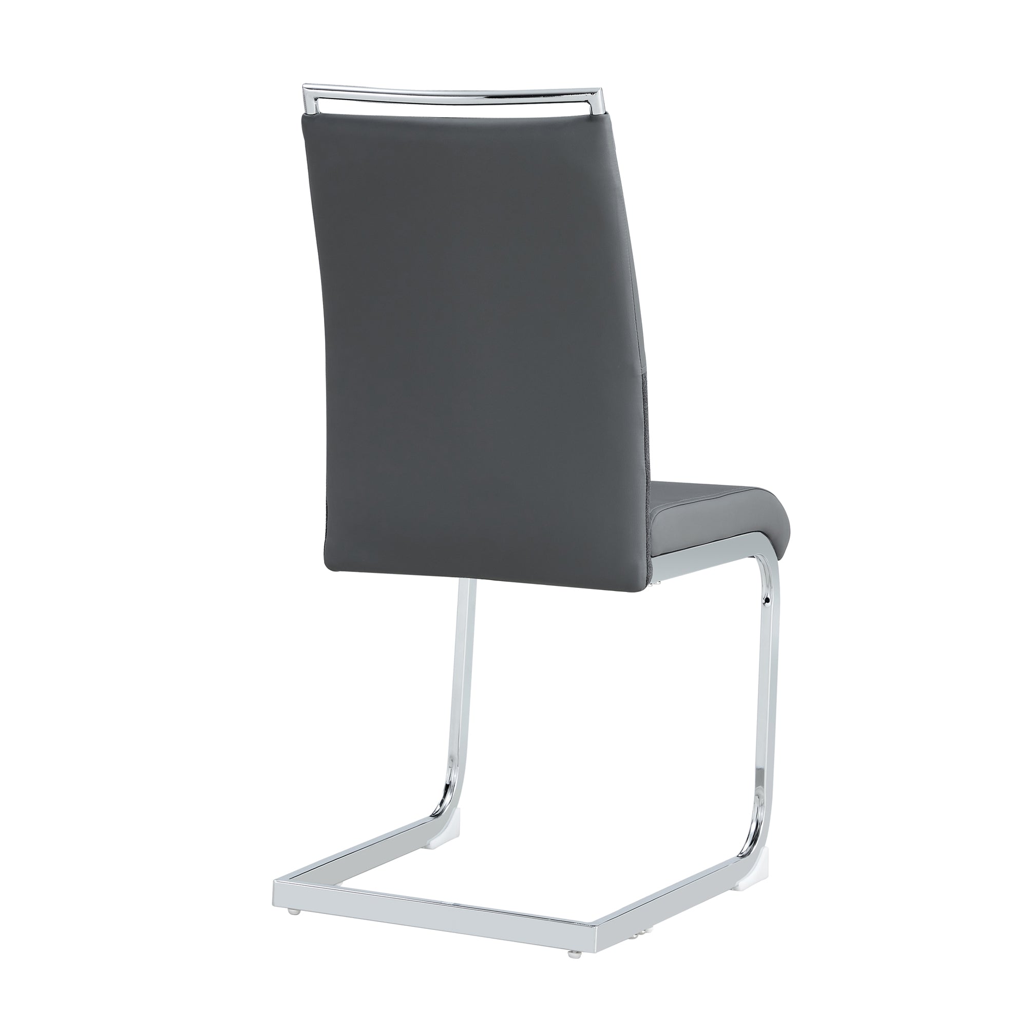 Logidon moderne eetkamerstoelen set van 4 hoge rugleuning grijs
