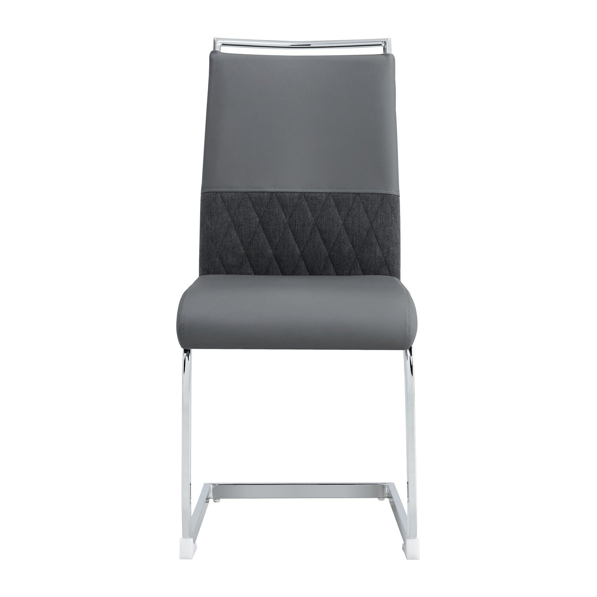 Logidon moderne eetkamerstoelen set van 4 hoge rugleuning grijs