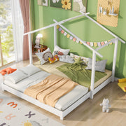 Logidon huisbed 90/180x190 cm wit van hout Converteerbaar