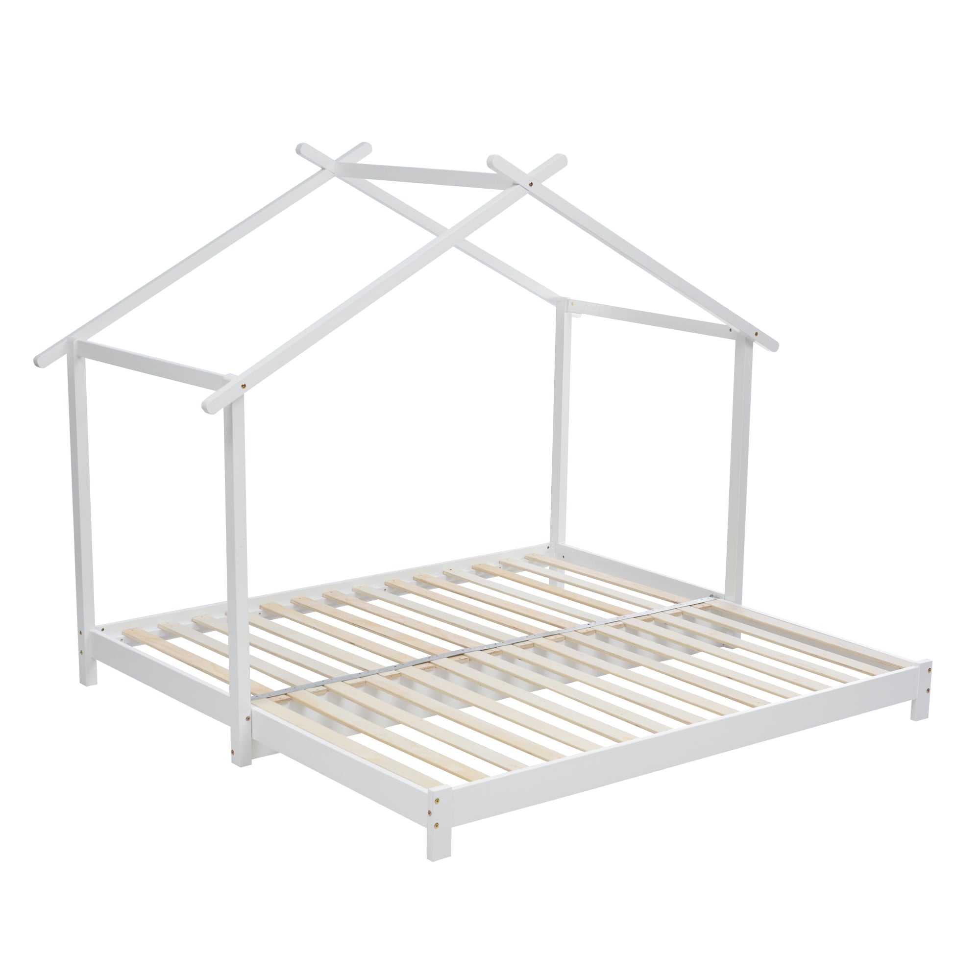 Logidon huisbed 90/180x190 cm wit van hout Converteerbaar