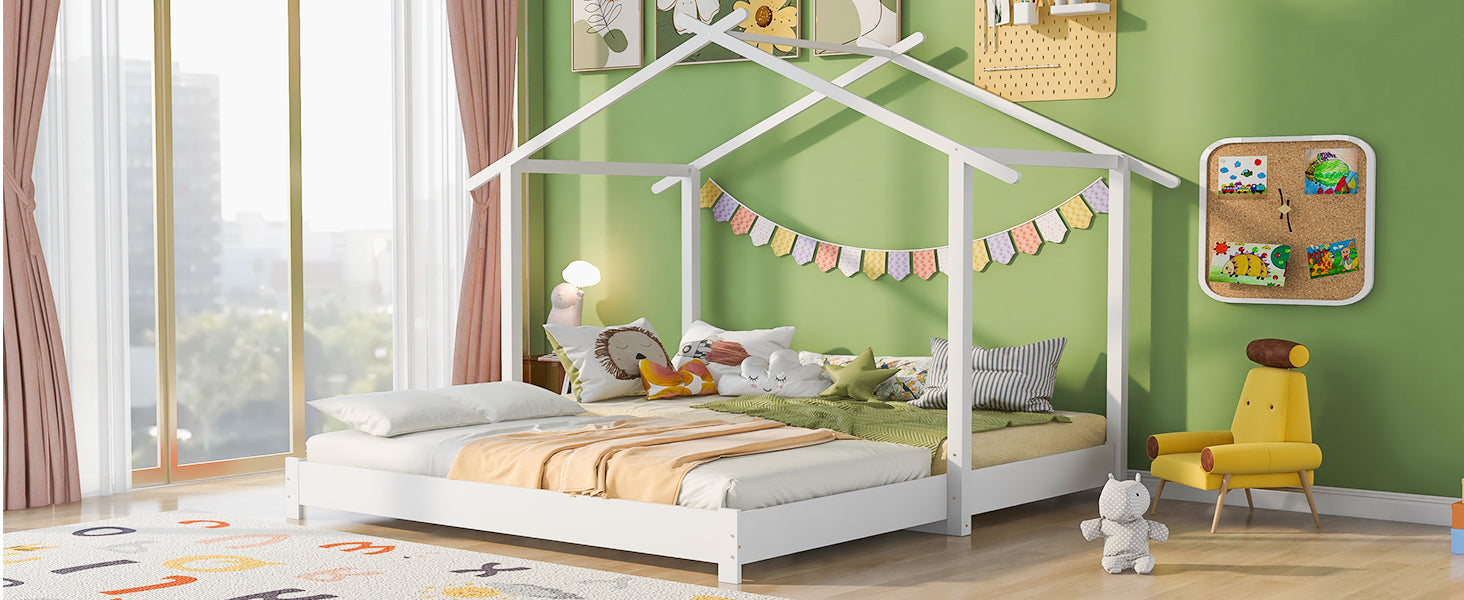 Logidon huisbed 90/180x190 cm wit van hout Converteerbaar