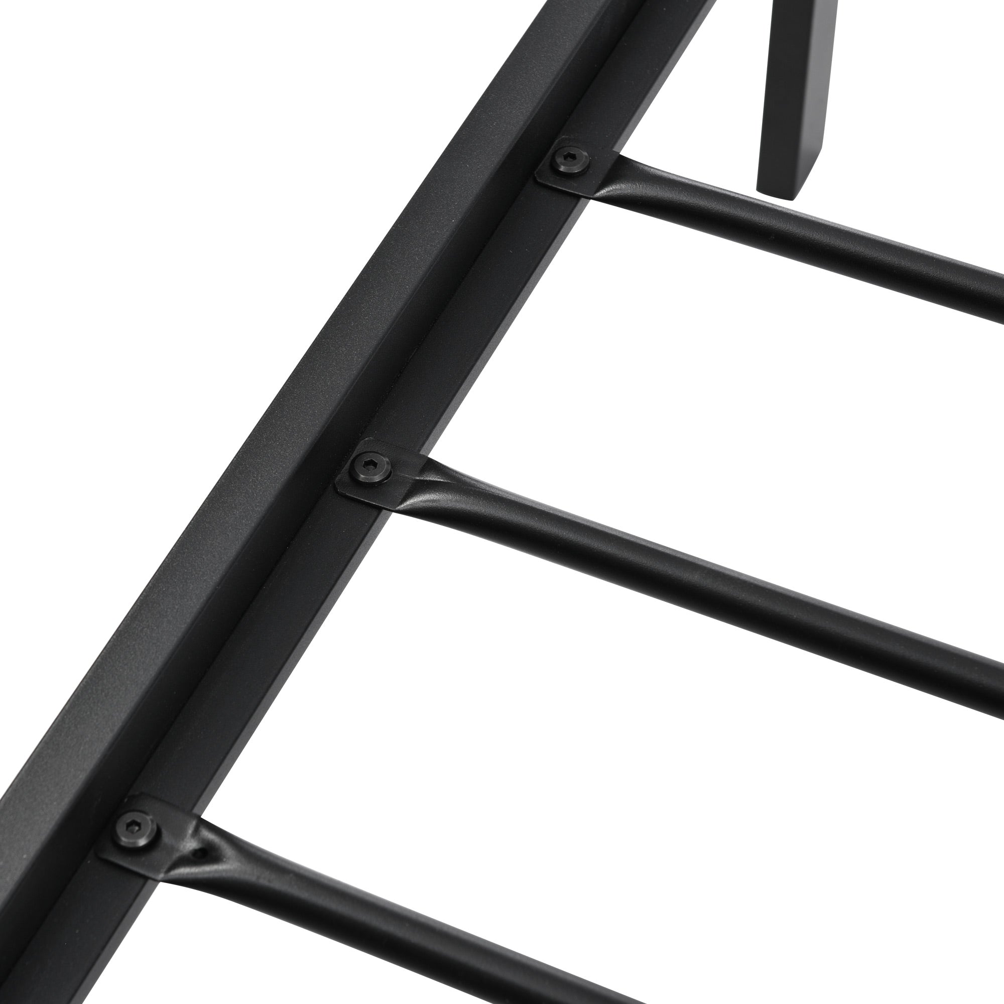 Logidon tweepersoonsbed 140x200 bruin hout metalen frame opbergruimte