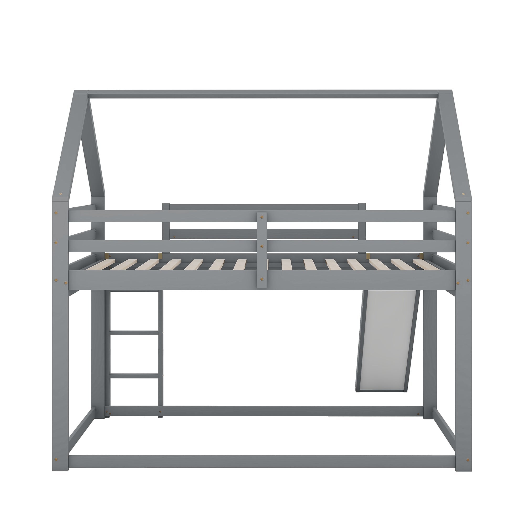 Logidon bunk bed double bed 140x200 gray with slide