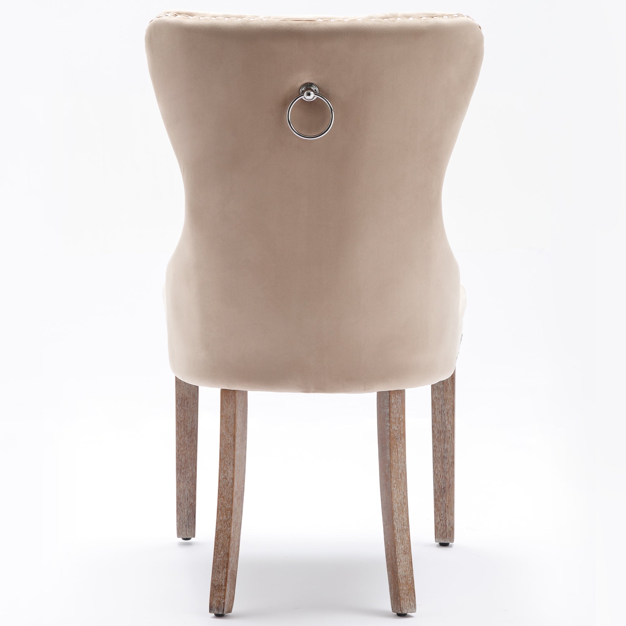 Logidon dining chair beige velvet set of 4 door knockers