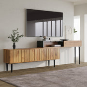 Logidon Modern tv-meubel met marmeren houtnerf, natuurlijk hout