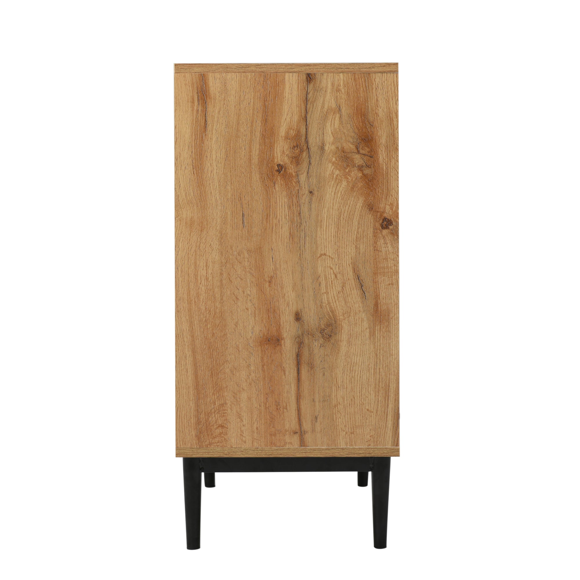 Logidon Modern Sideboard Natural Wood MDF With Three Doors 160x35x76 cm