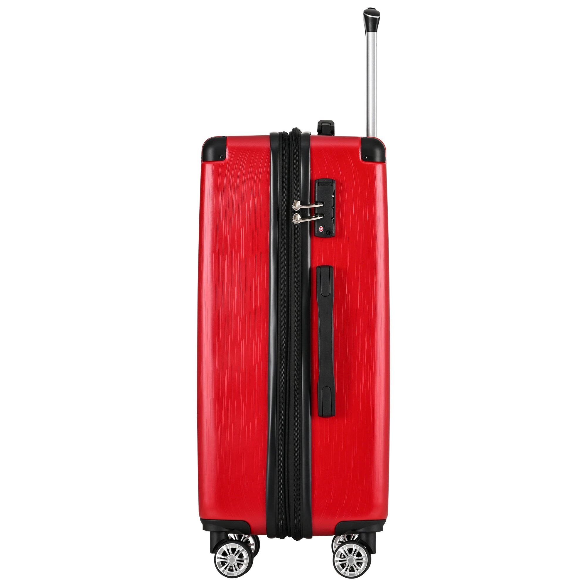 Logidon Hard Shell Suitcase Red 4-Wheel TSA ABS Travel Suitcase