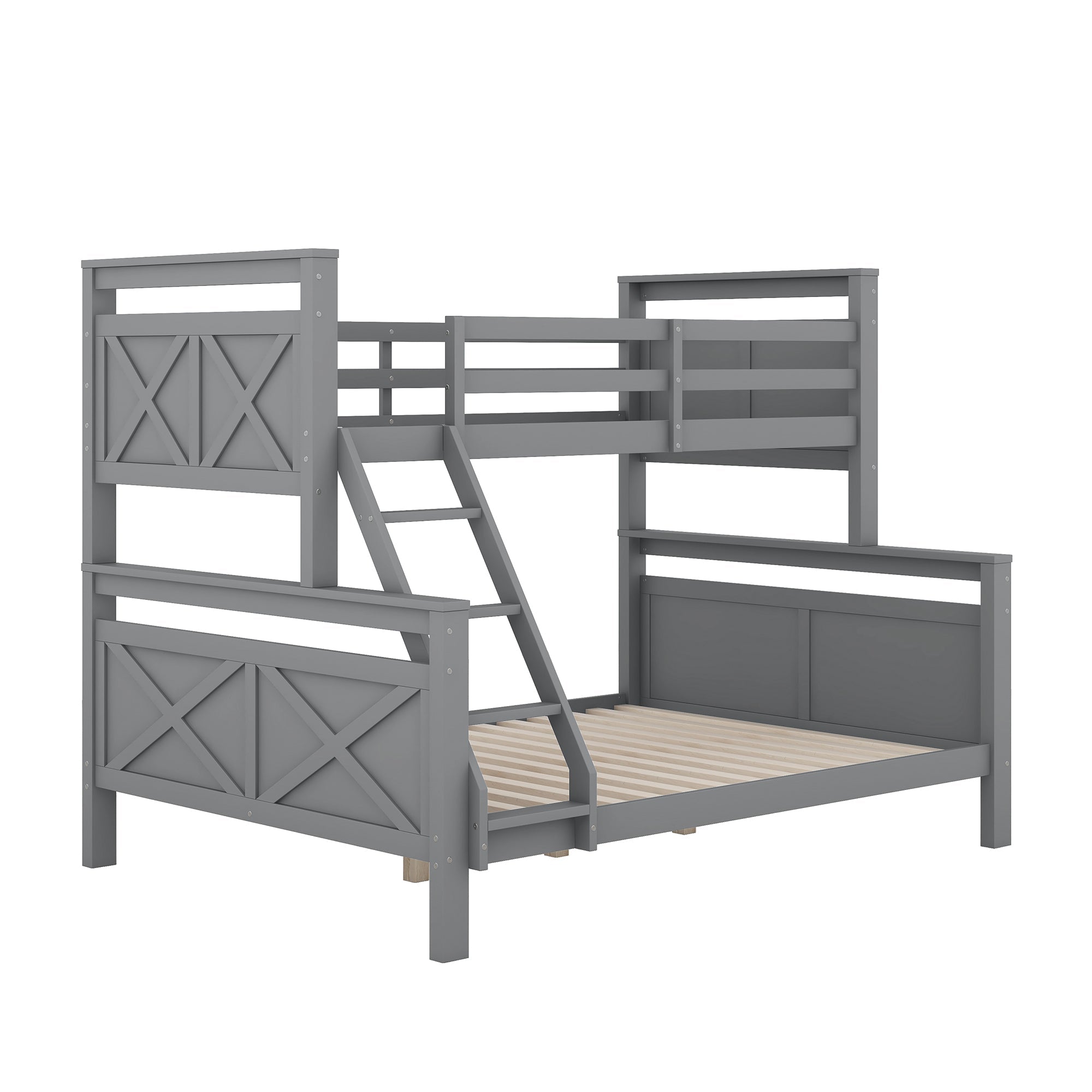 Logidon stapelbed grijs 90x200 cm om te bouwen tot twee bedden