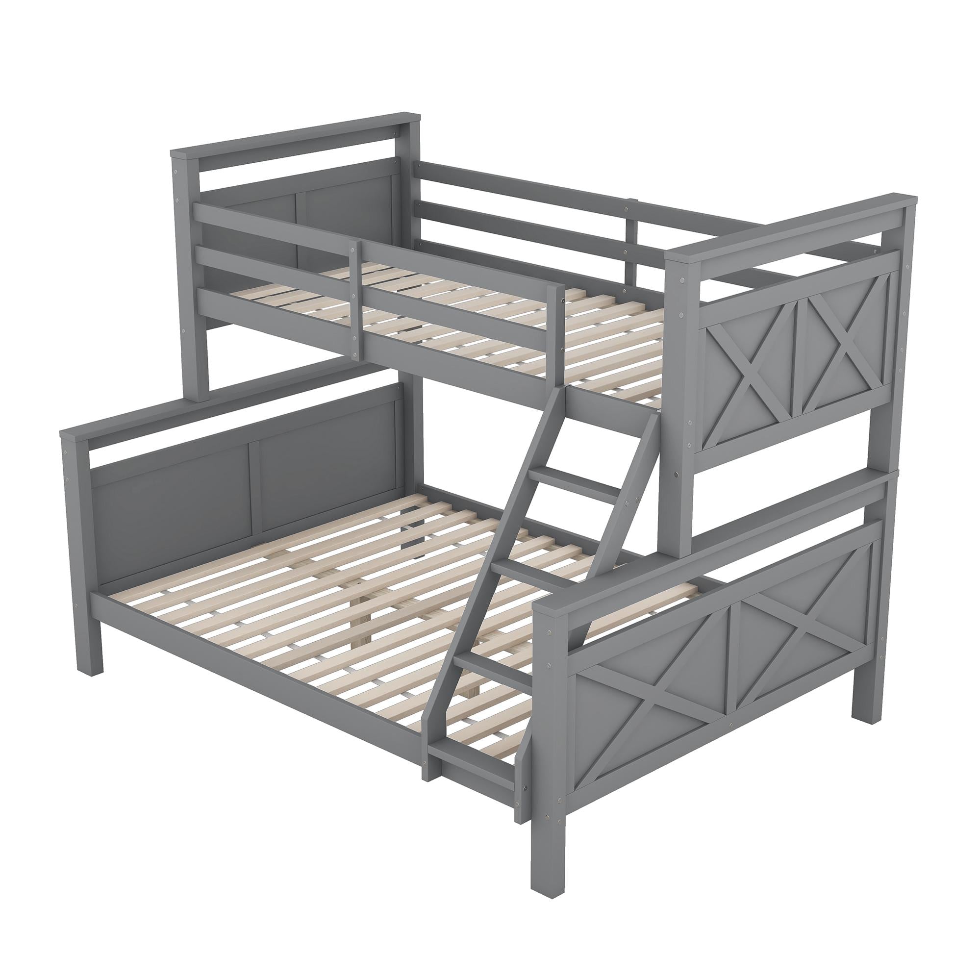 Logidon stapelbed grijs 90x200 cm om te bouwen tot twee bedden