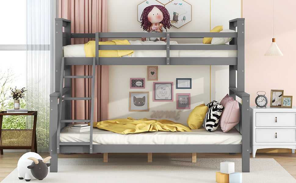 Logidon stapelbed grijs 90x200 cm om te bouwen tot twee bedden