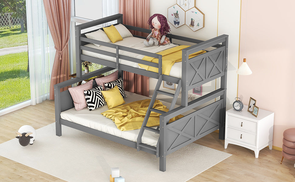 Logidon stapelbed grijs 90x200 cm om te bouwen tot twee bedden