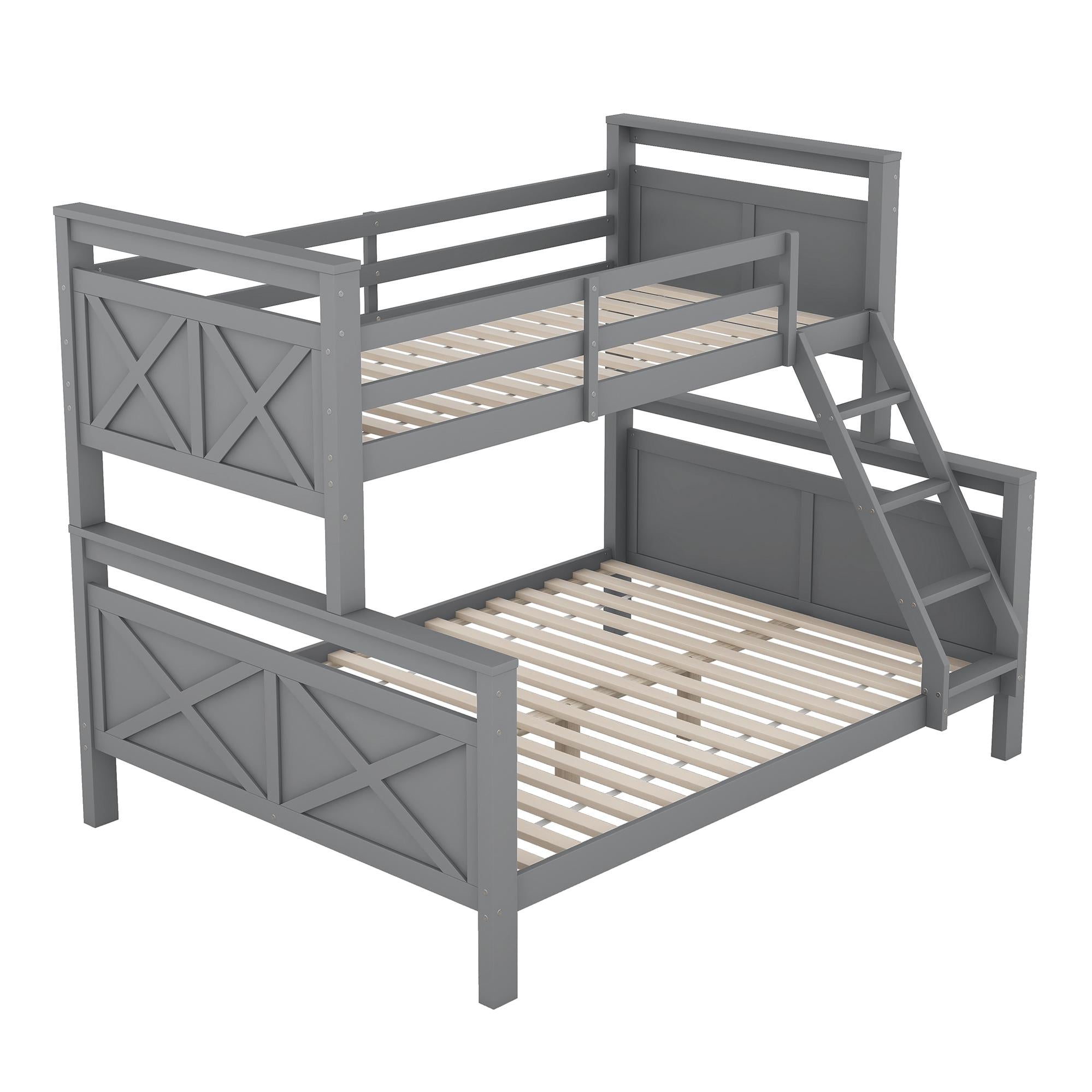 Logidon stapelbed grijs 90x200 cm om te bouwen tot twee bedden