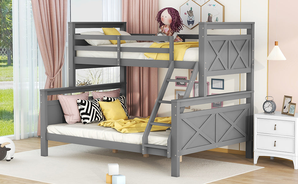 Logidon stapelbed grijs 90x200 cm om te bouwen tot twee bedden