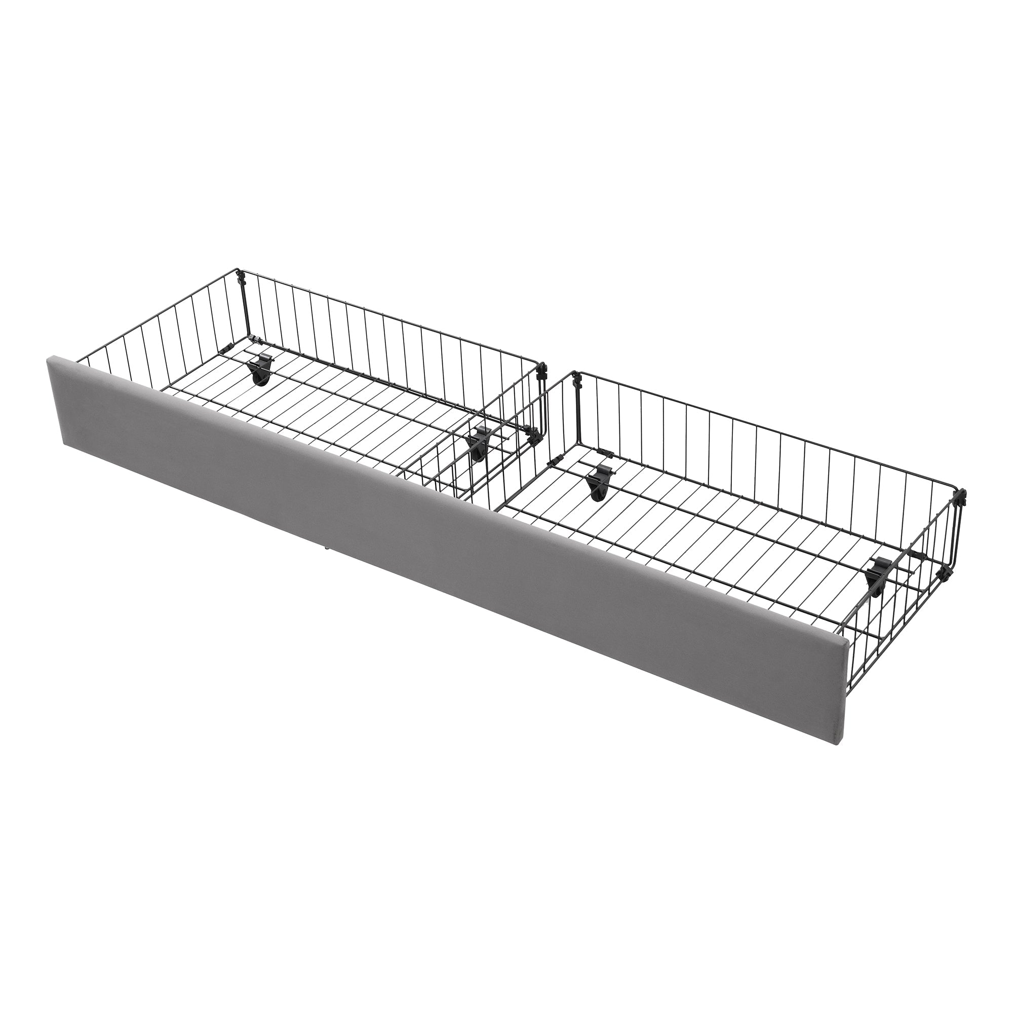 Logidon bed met opbergruimte en laadfunctie 180x200 grijze fluwelen stof