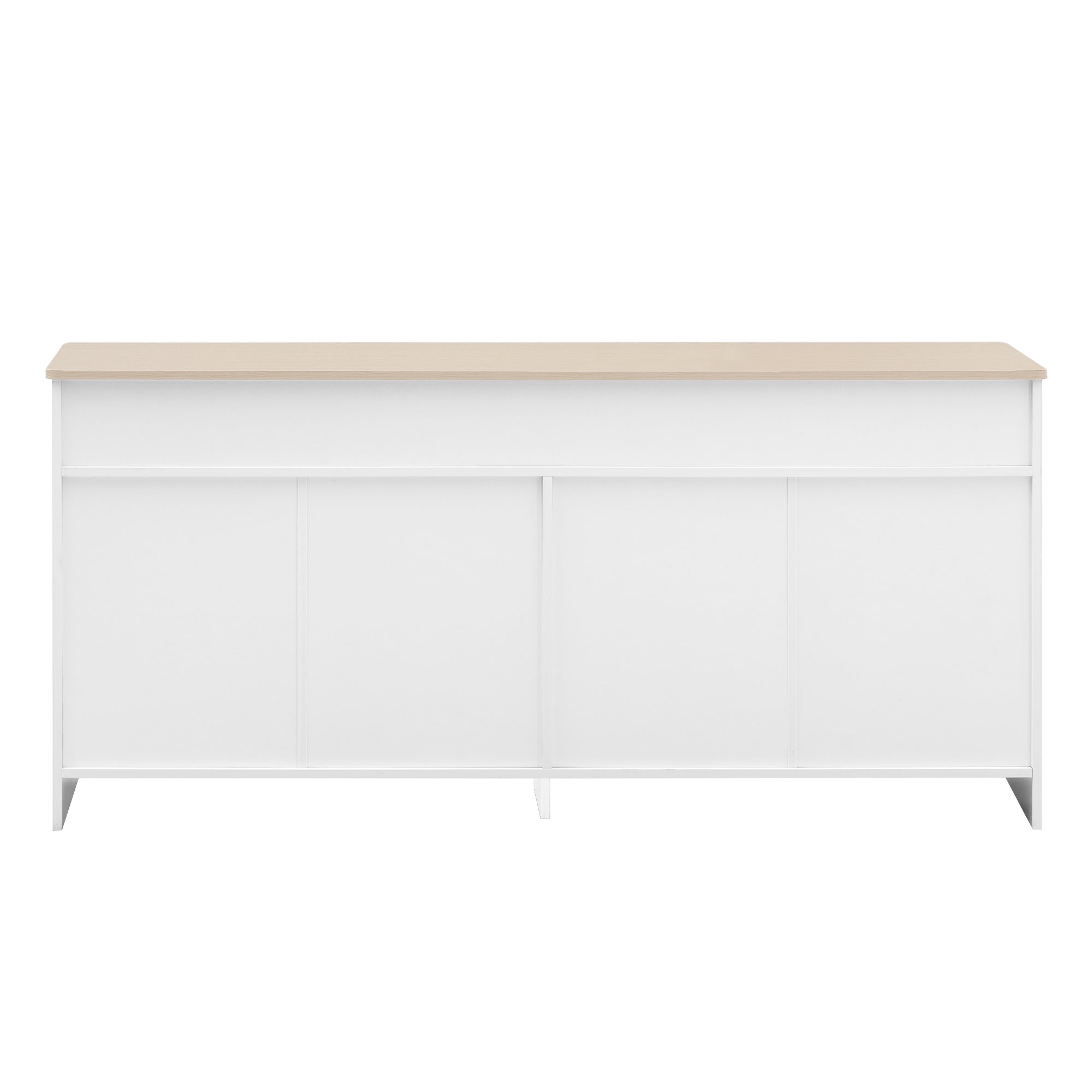 Logidon Sideboard 160 cm White Wood Grain Four Doors Three Drawers