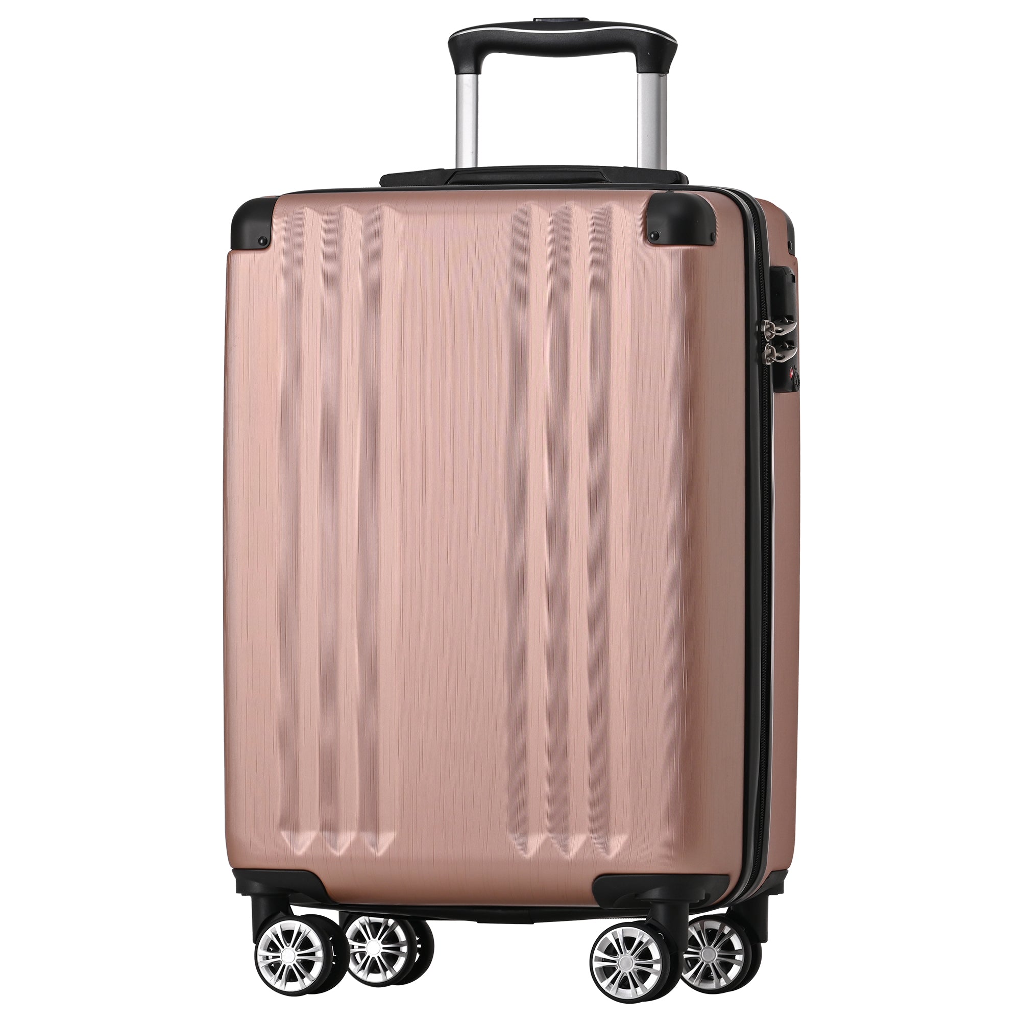 Logidon hardcase roze vier wielen TSA ABS