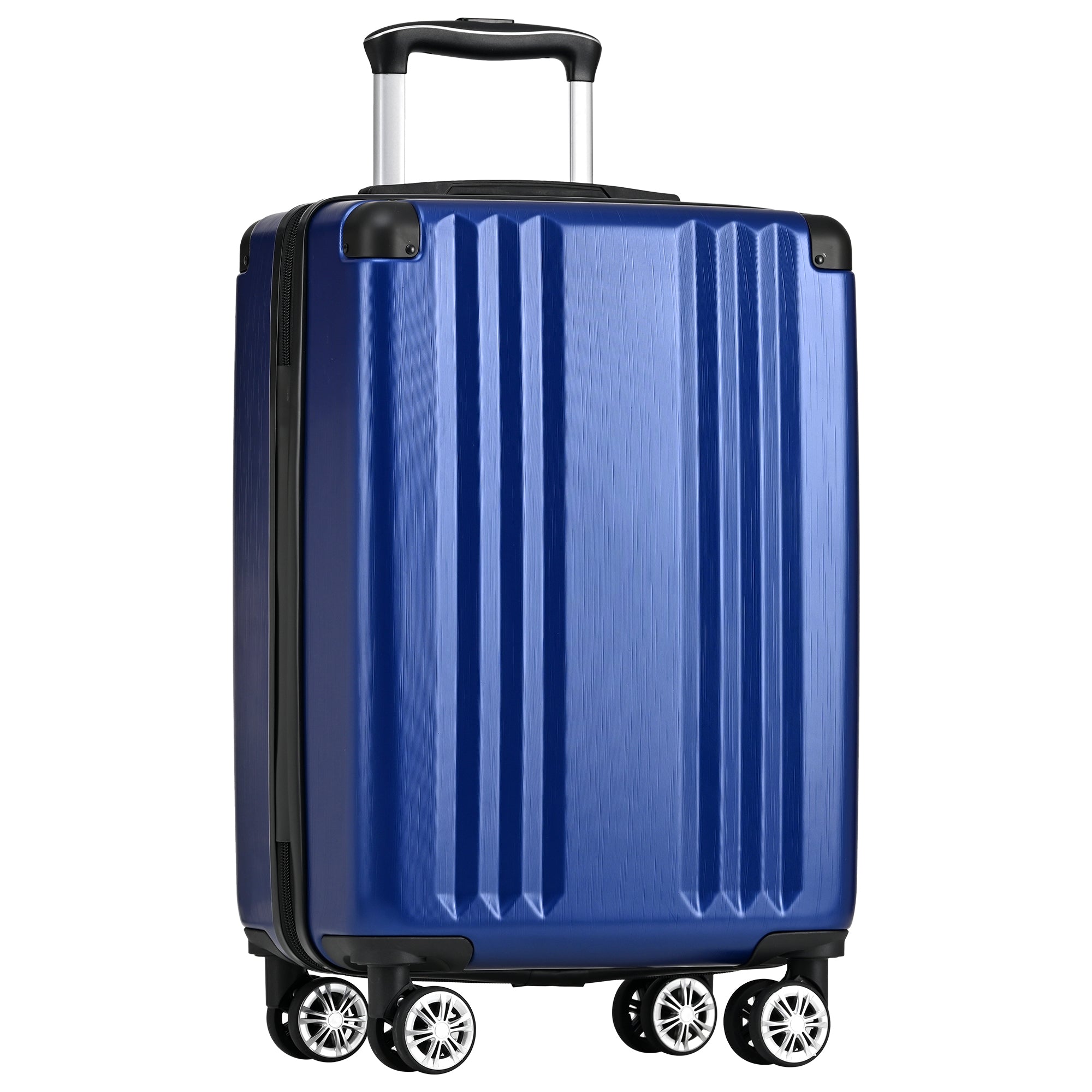 Logidon harde koffer donkerblauwe handbagage 4 wielen TSA-slot