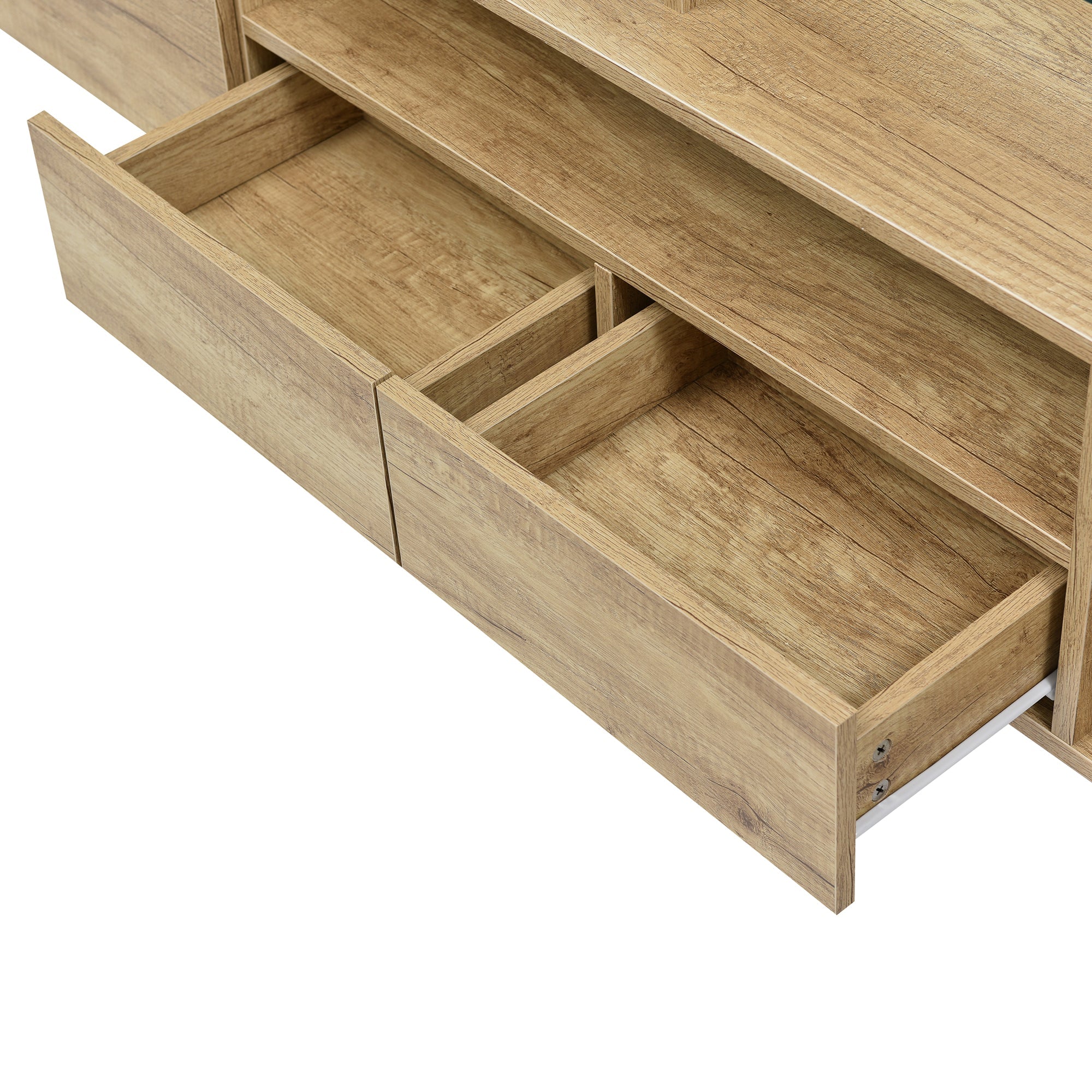 Logidon TV-meubel 200 cm wit hoogglans met LED-verlichting