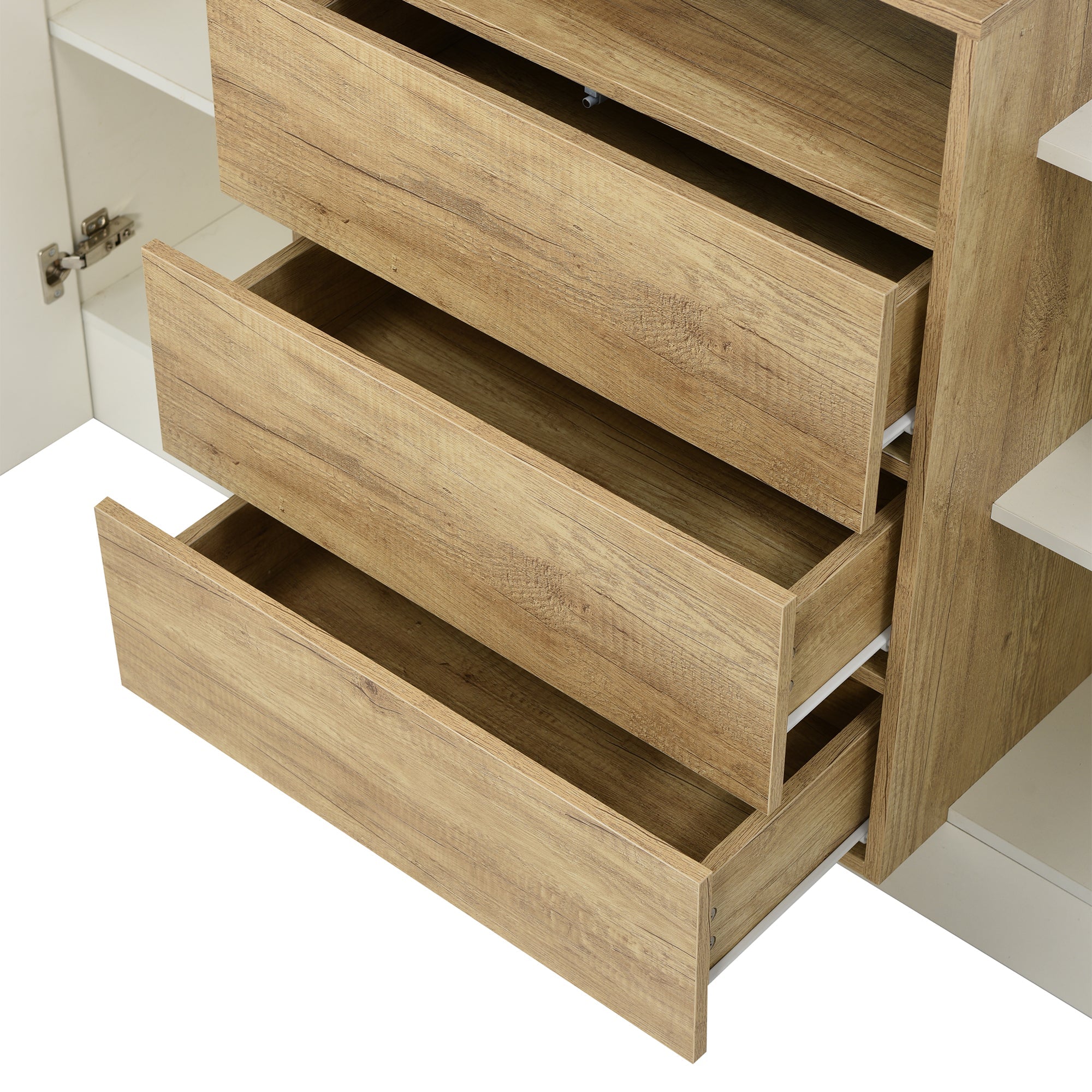 Logidon dressoir 140 cm moderne ladekast met veelkleurig LED-licht