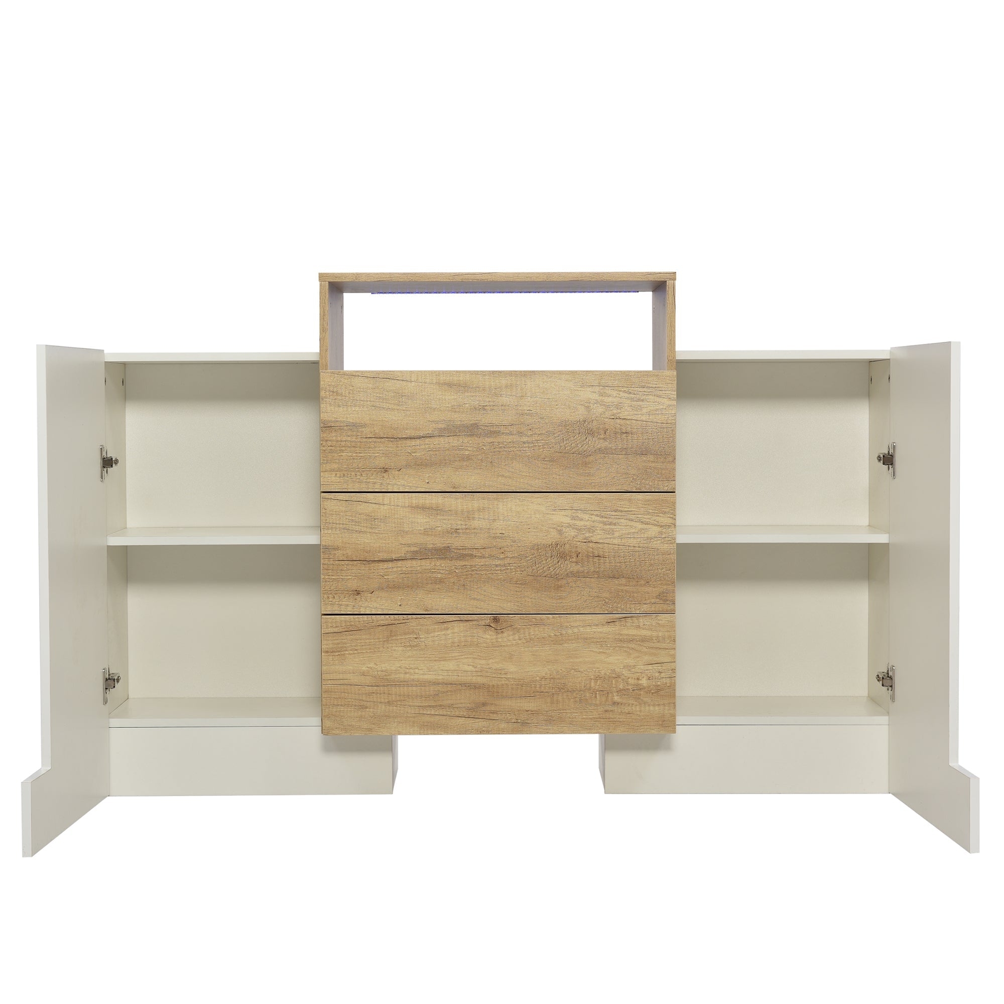 Logidon dressoir 140 cm moderne ladekast met veelkleurig LED-licht