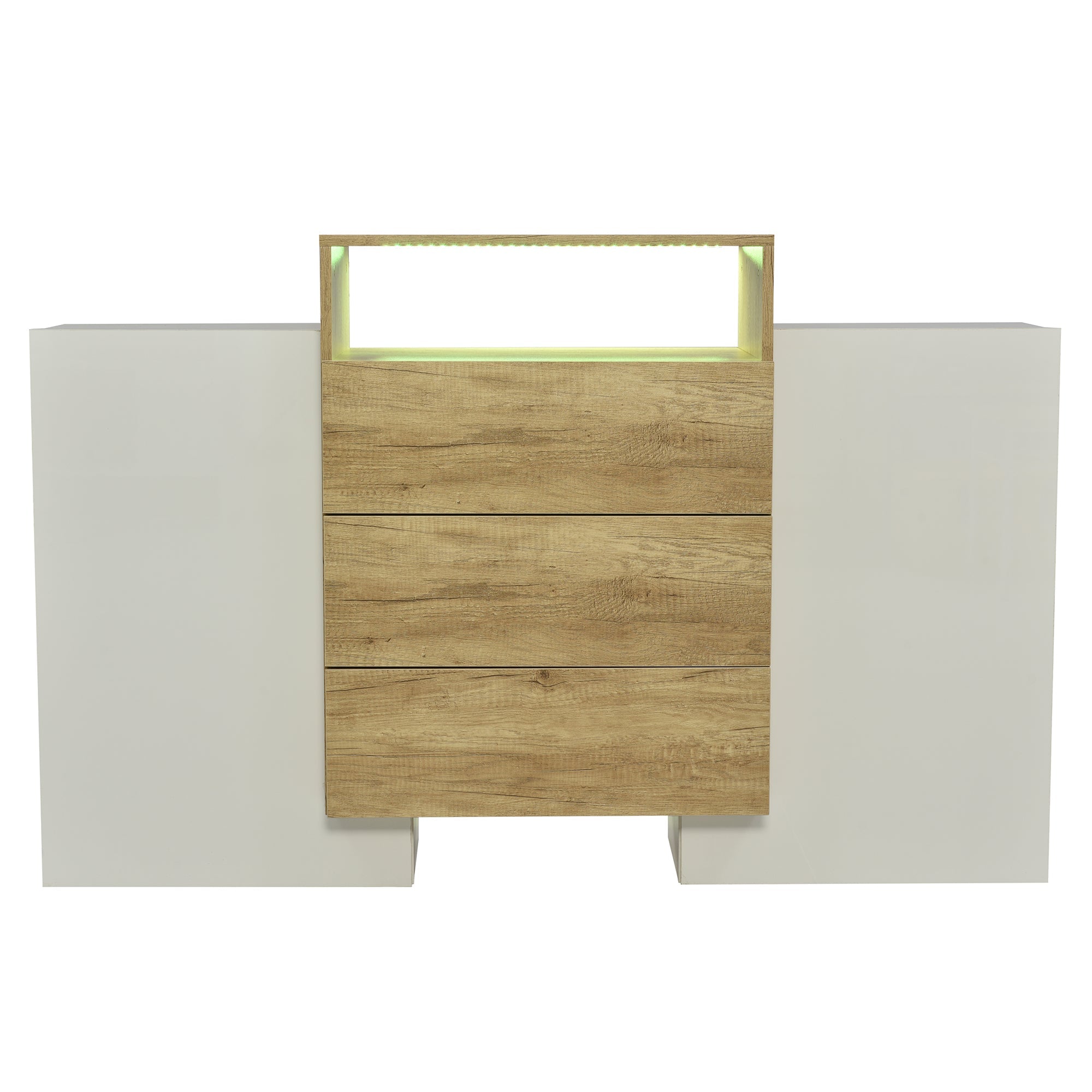 Logidon dressoir 140 cm moderne ladekast met veelkleurig LED-licht