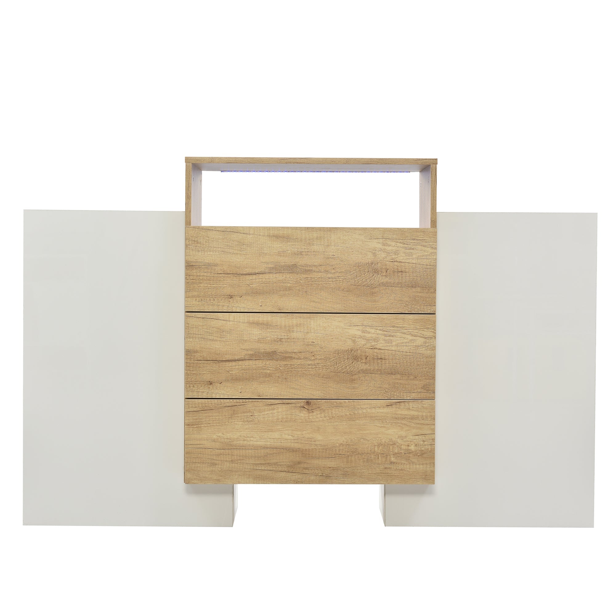 Logidon dressoir 140 cm moderne ladekast met veelkleurig LED-licht