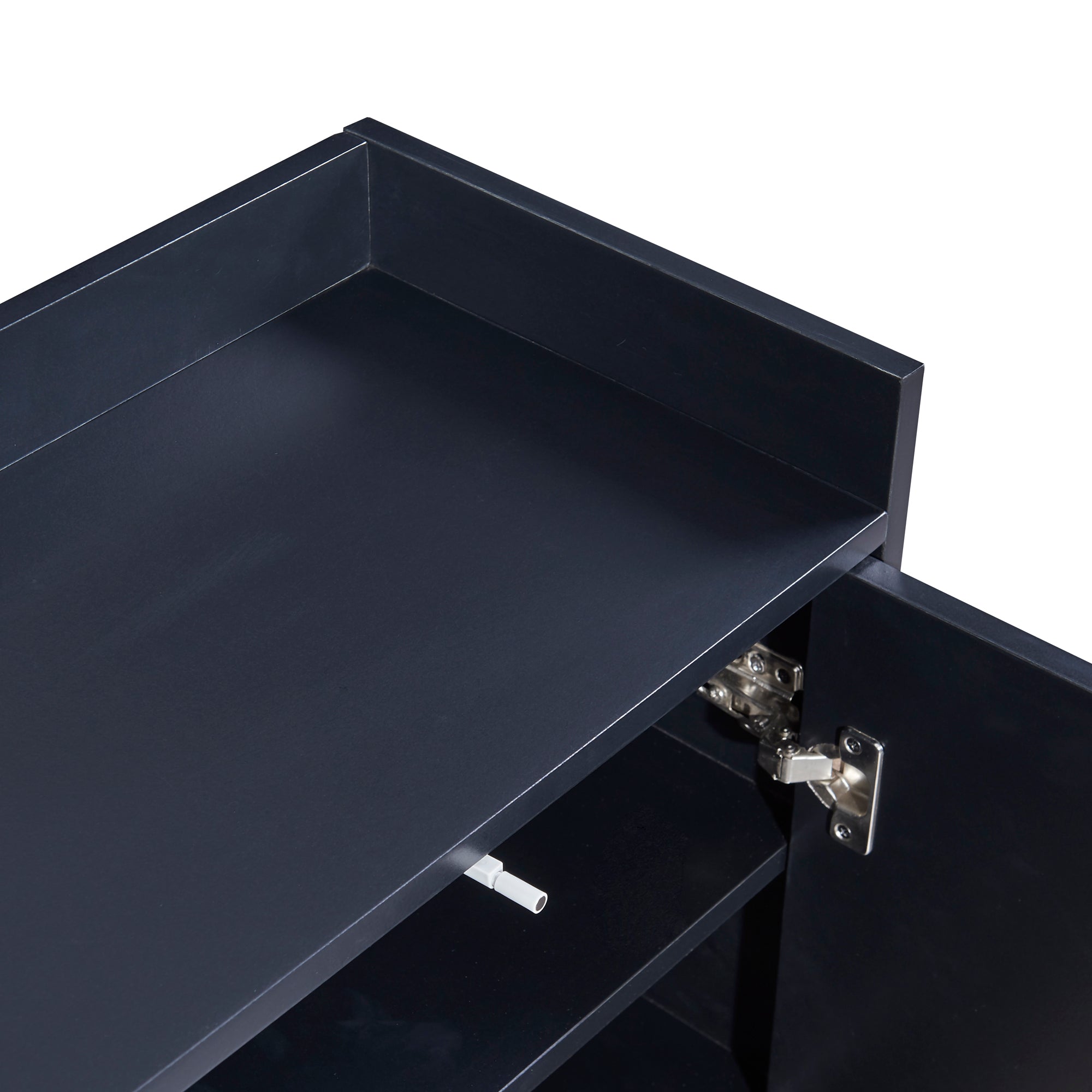 Logidon Modern Dressoir Zwart 4 Deurs Greeploos 120 x 30 x 80 cm