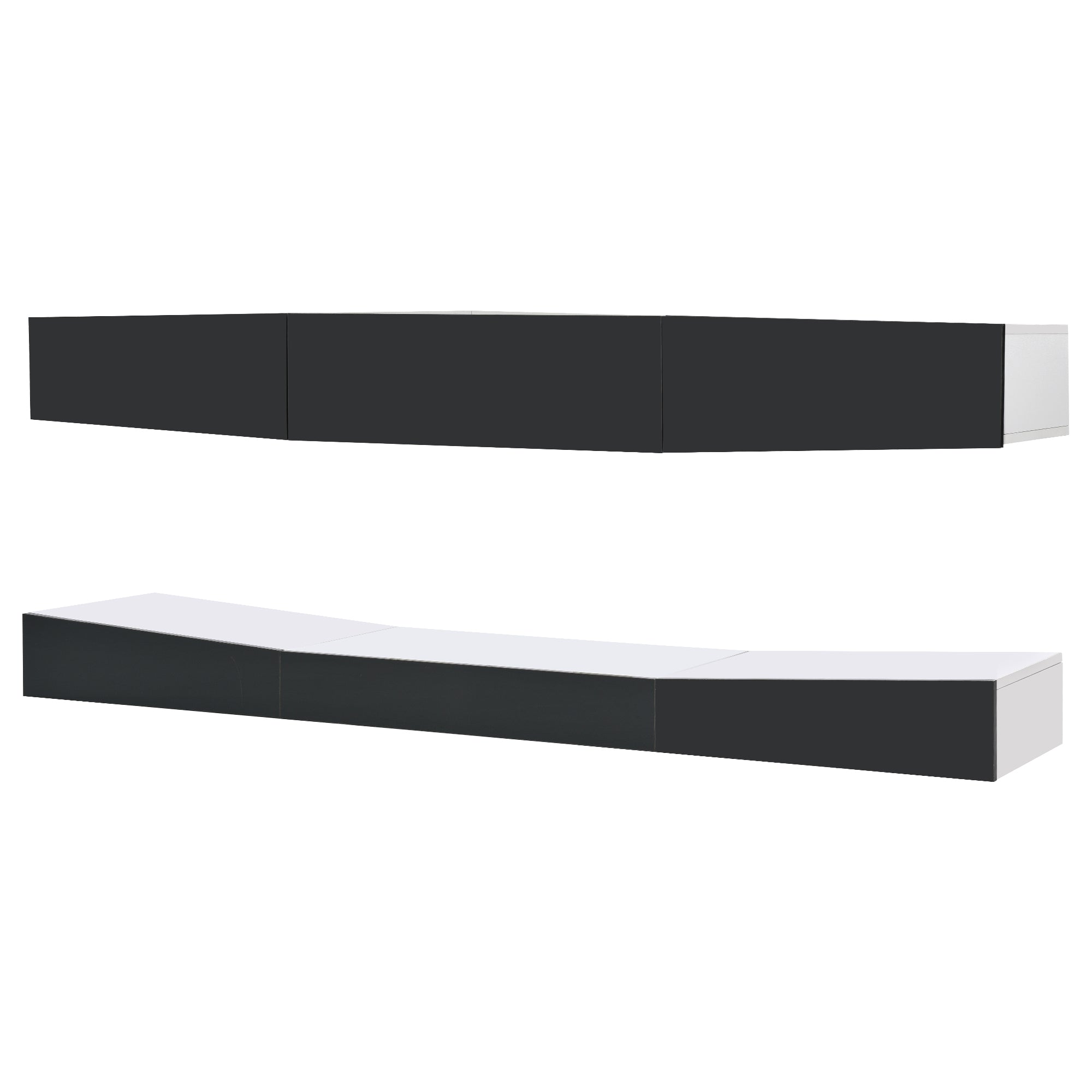 Logidon Hanging TV Board With LED Lighting 180x40 cm Gray