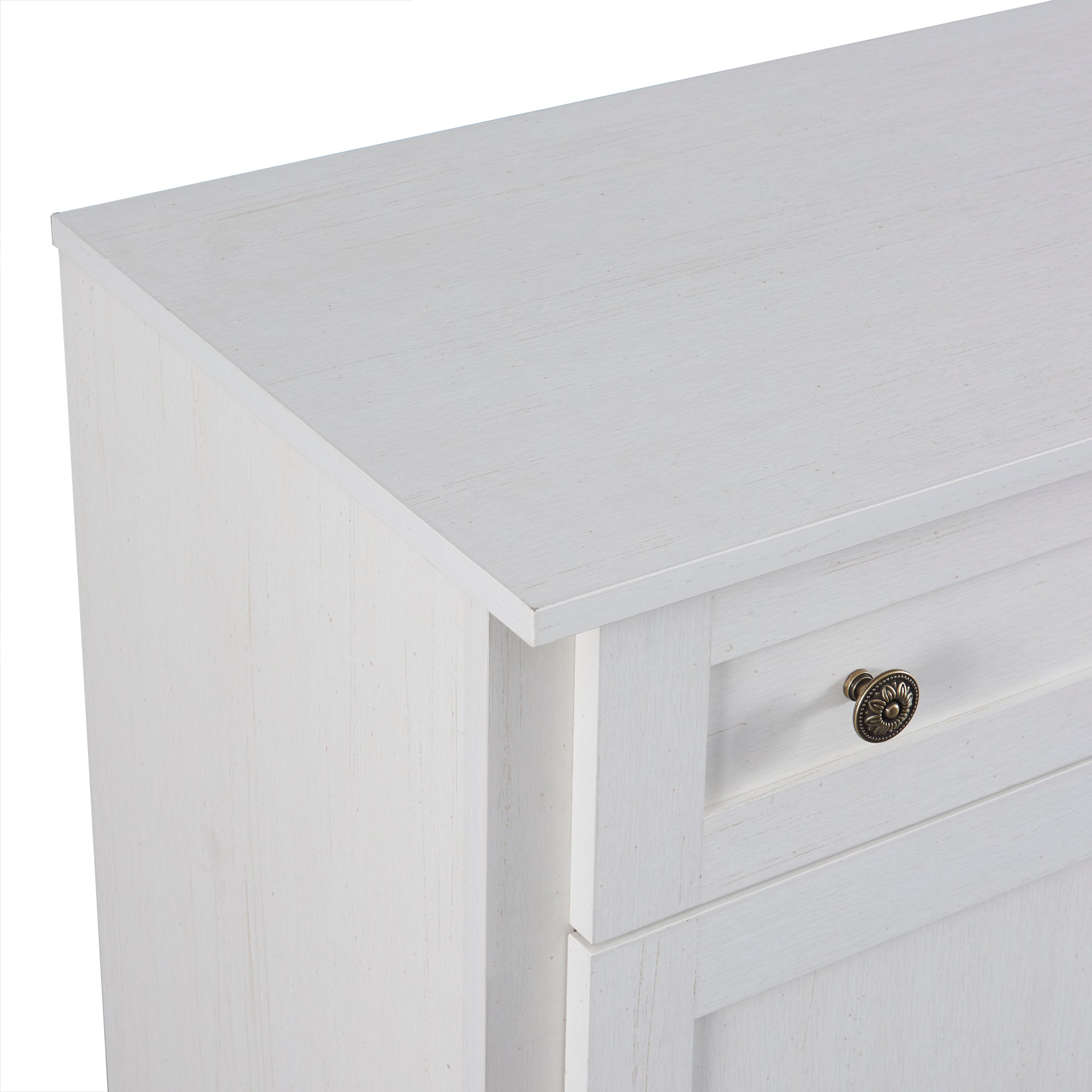 Logidon Groot dressoir 4 deuren 2 lades antiek wit 150x40x86 cm