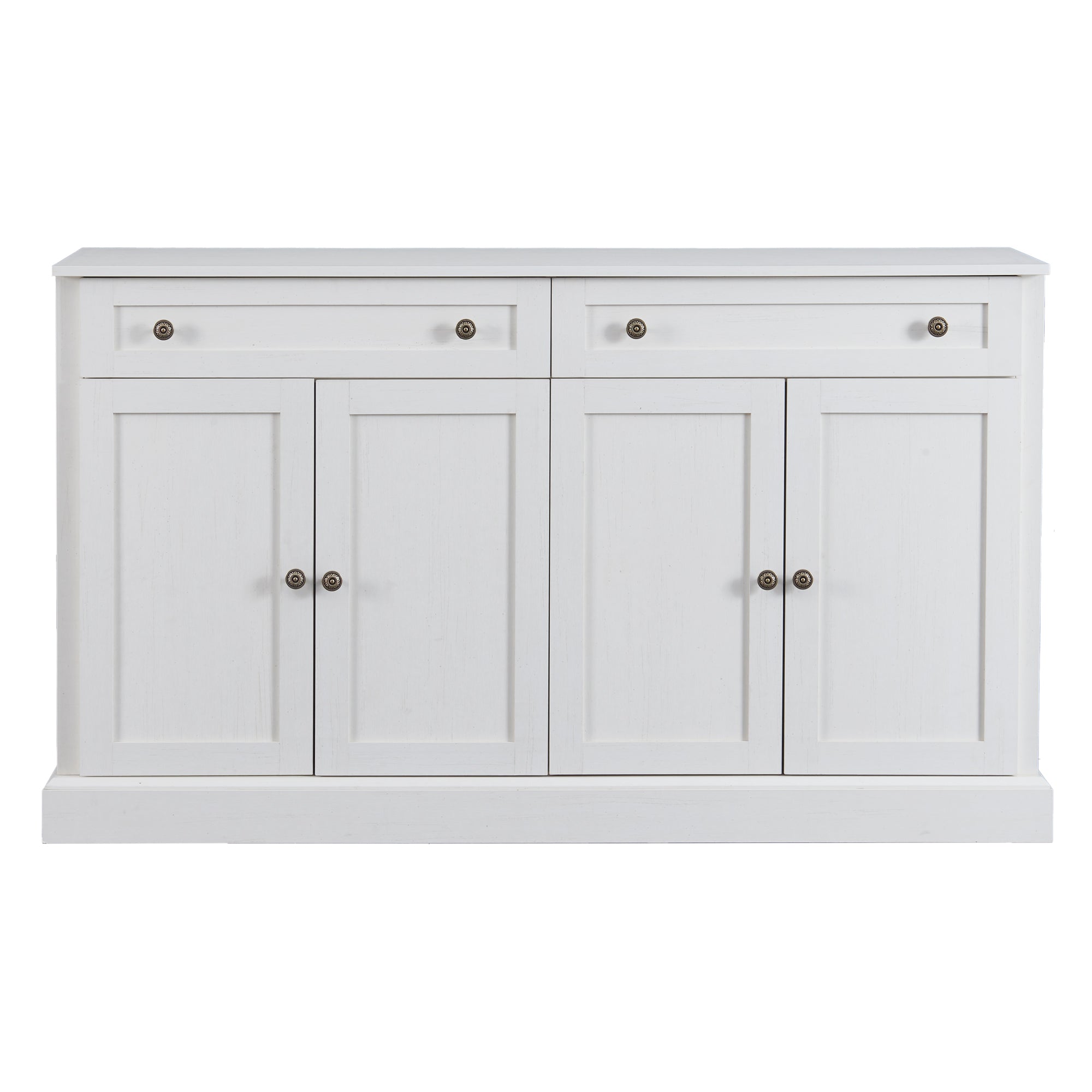 Logidon Groot dressoir 4 deuren 2 lades antiek wit 150x40x86 cm