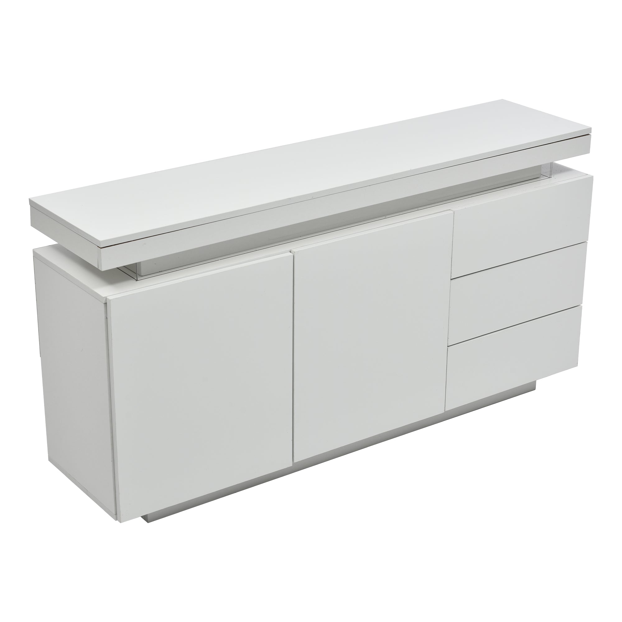 Logidon dressoir wit LED licht 140x35x72,5 cm 2 deuren 3 lades