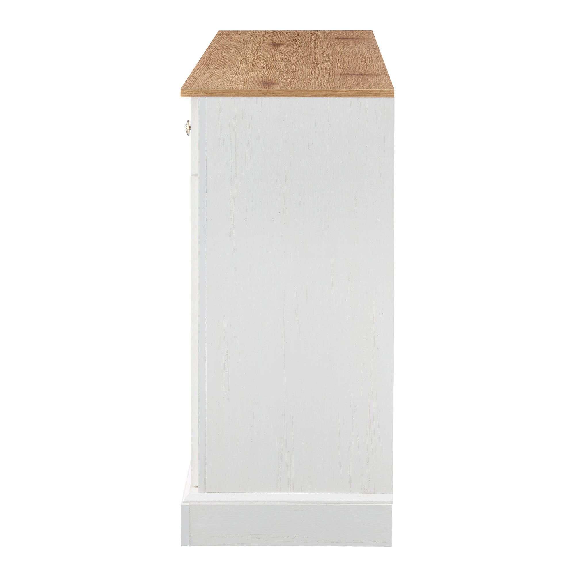 Logidon dressoir antiek wit naturel hout 150x86x40 4 deuren 2 lades