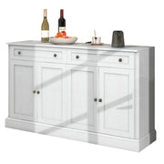 Logidon Groot dressoir 4 deuren 2 lades antiek wit 150x40x86 cm