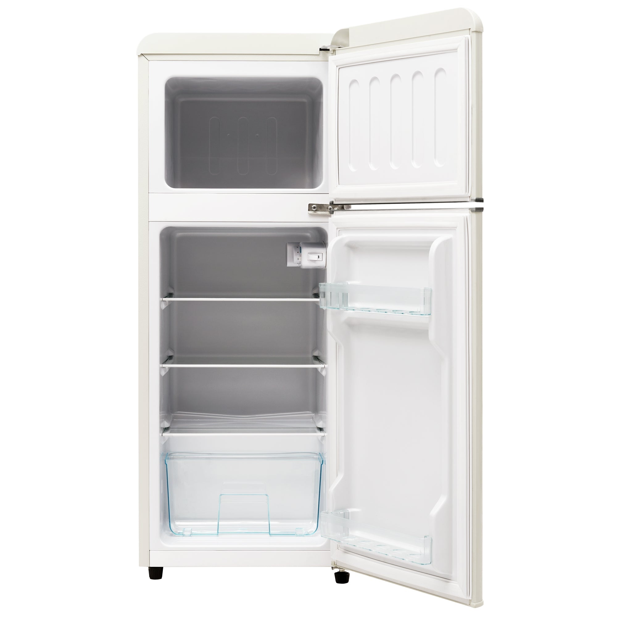 Logidon Retro Koelkast Antiek Wit Koel-vriescombinatie 105,5 cm