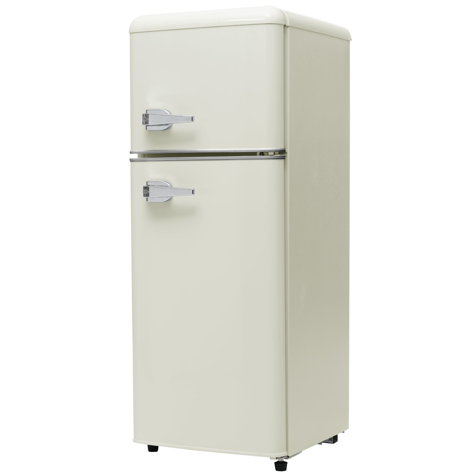 Logidon Retro Koelkast Antiek Wit Koel-vriescombinatie 105,5 cm