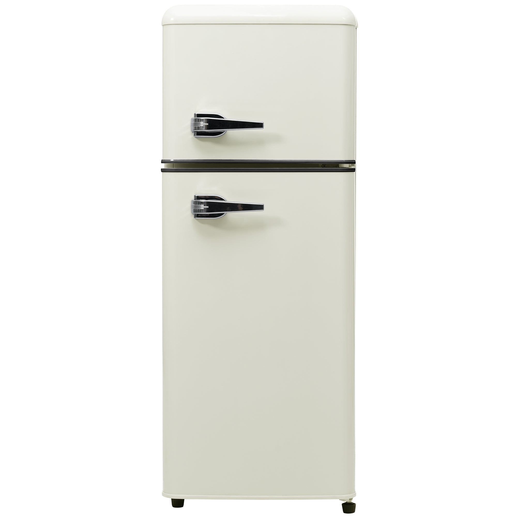 Logidon Retro Koelkast Antiek Wit Koel-vriescombinatie 105,5 cm