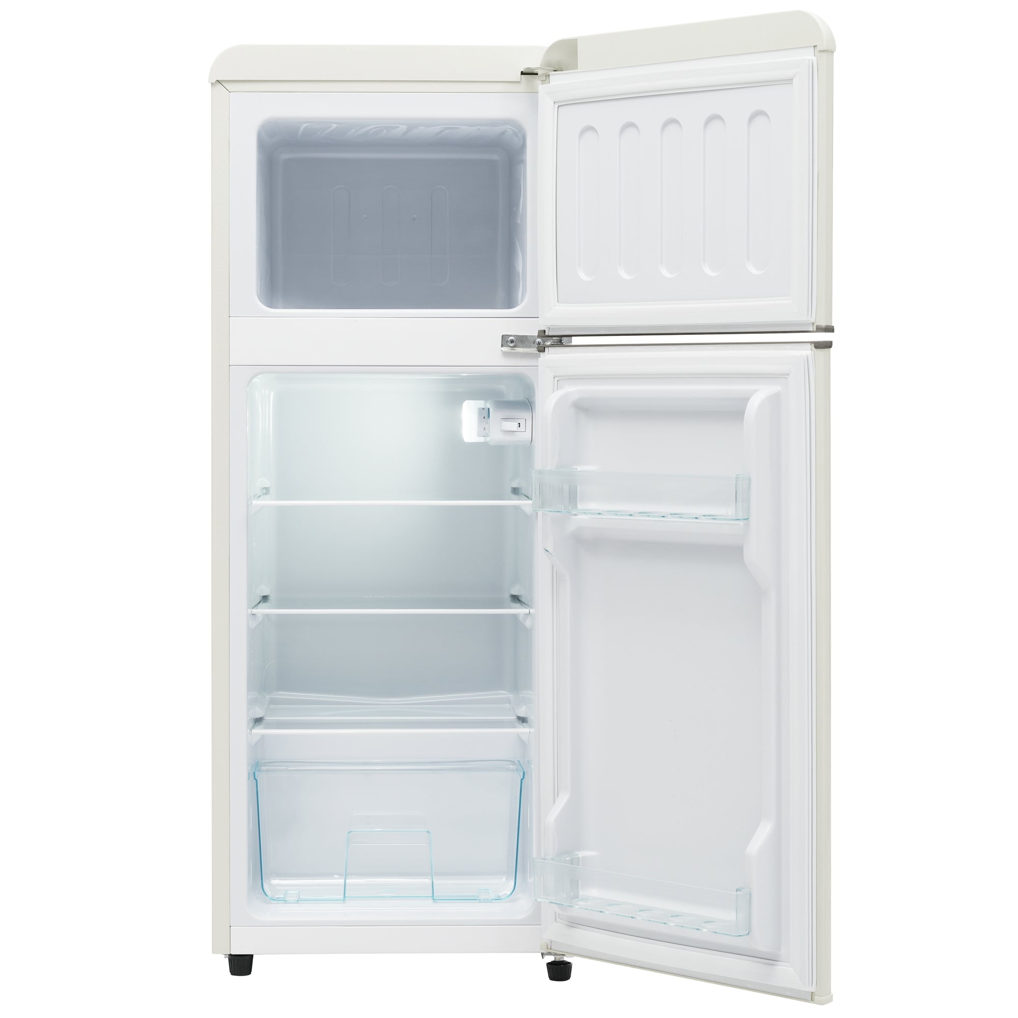 Logidon Retro Koelkast Antiek Wit Koel-vriescombinatie 105,5 cm