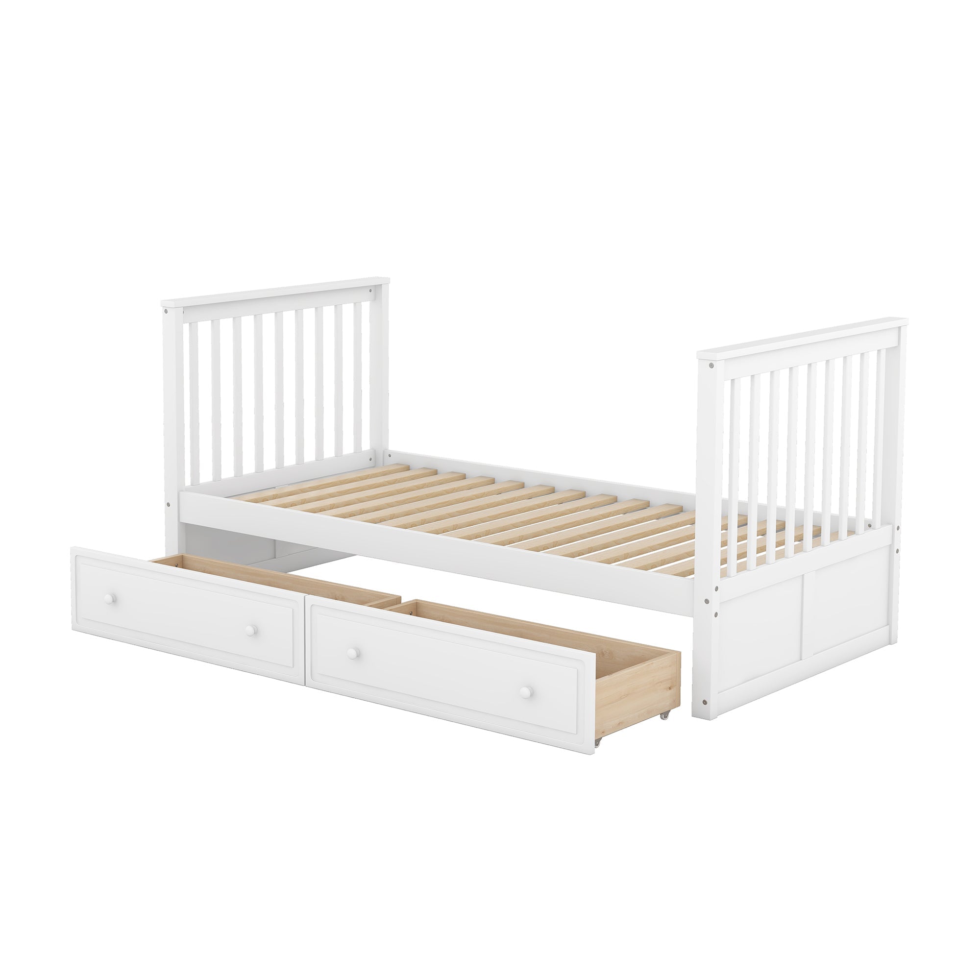Logidon stapelbed 90x200 cm wit met opbergruimte voor twee personen