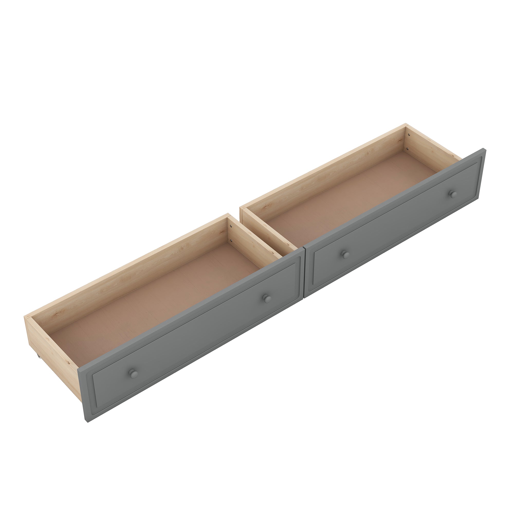 Logidon stapelbed 90x200 cm grijs met opbergruimte en bedstee