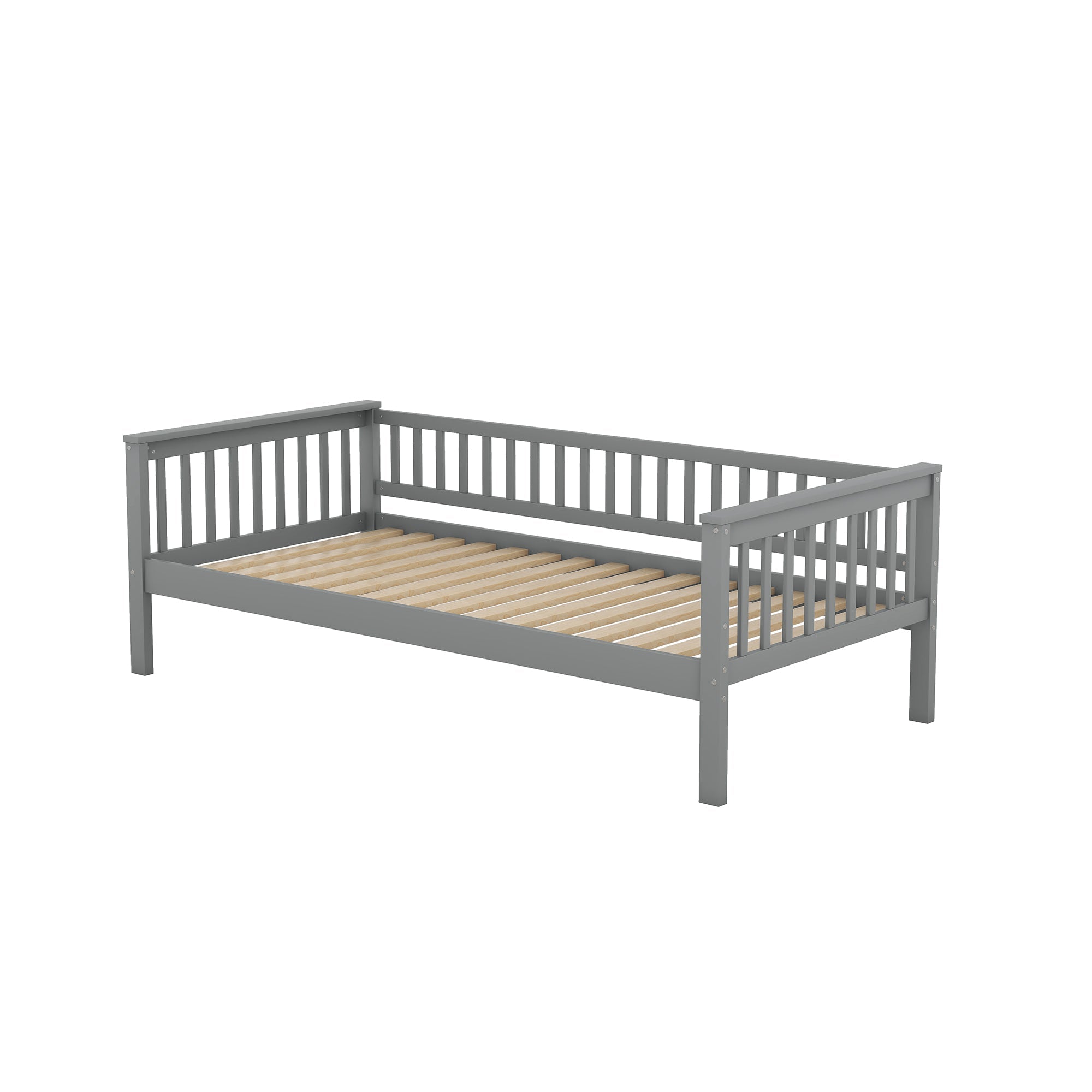 Logidon stapelbed 90x200 cm grijs met opbergruimte en bedstee