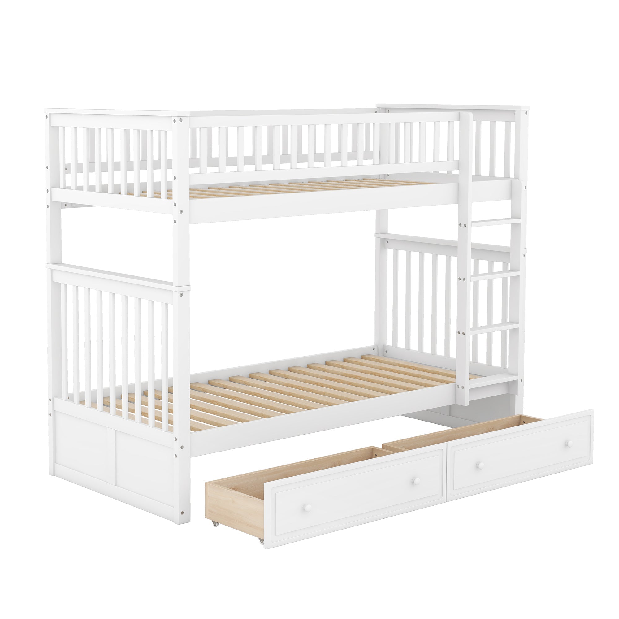 Logidon stapelbed 90x200 cm wit met opbergruimte voor twee personen