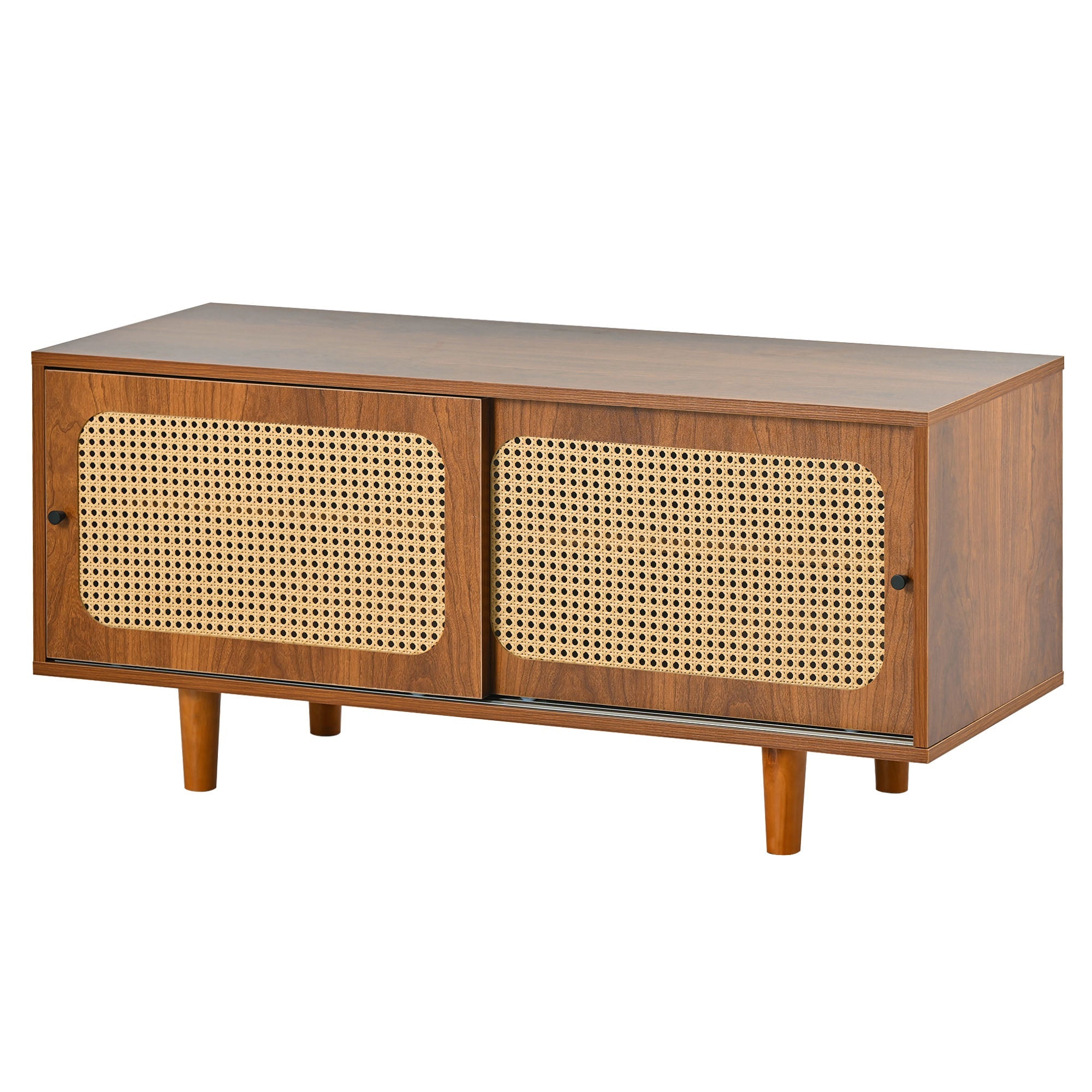 Logidon rotan dressoirset walnoot 104 cm schoenenkast