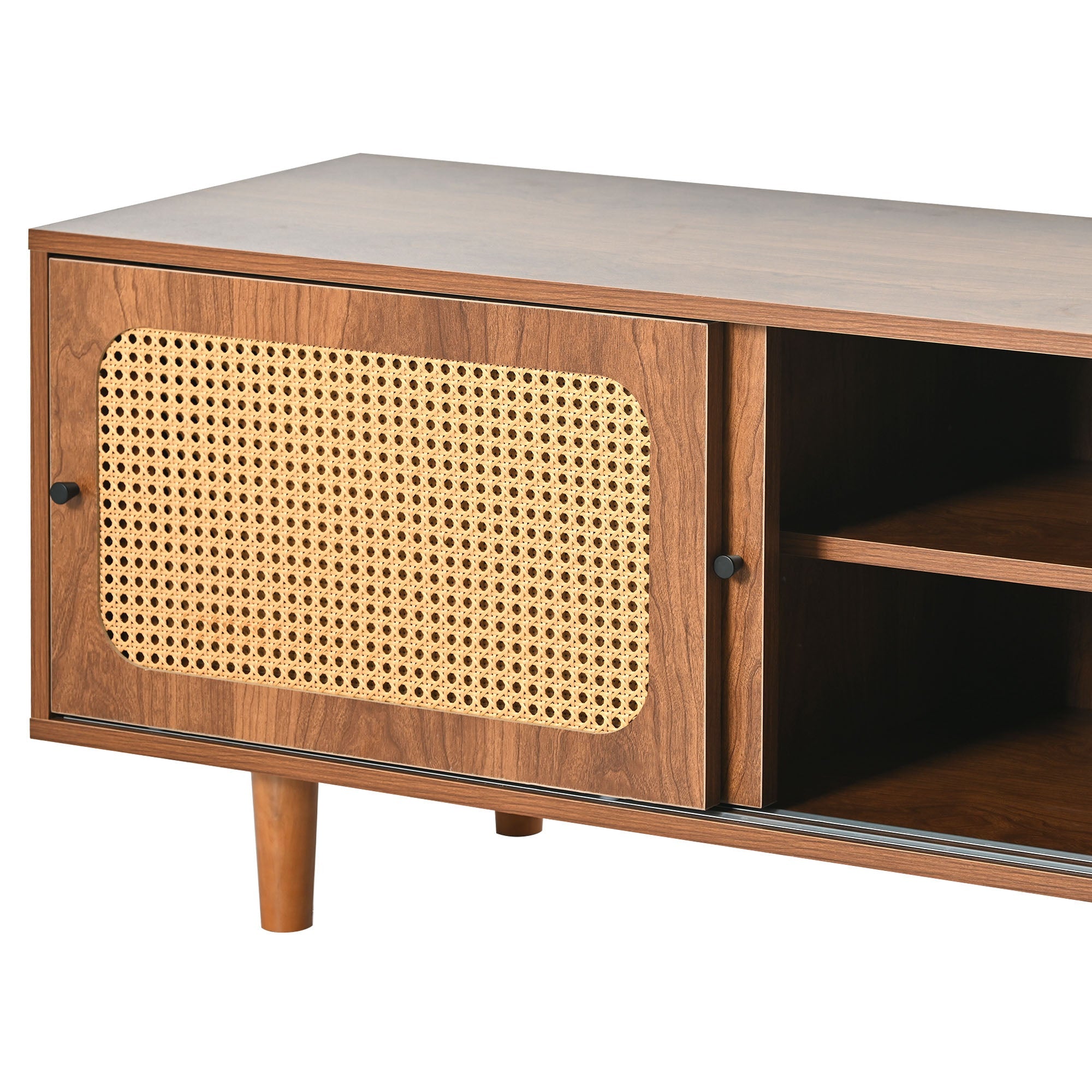 Logidon rotan dressoirset walnoot 104 cm schoenenkast