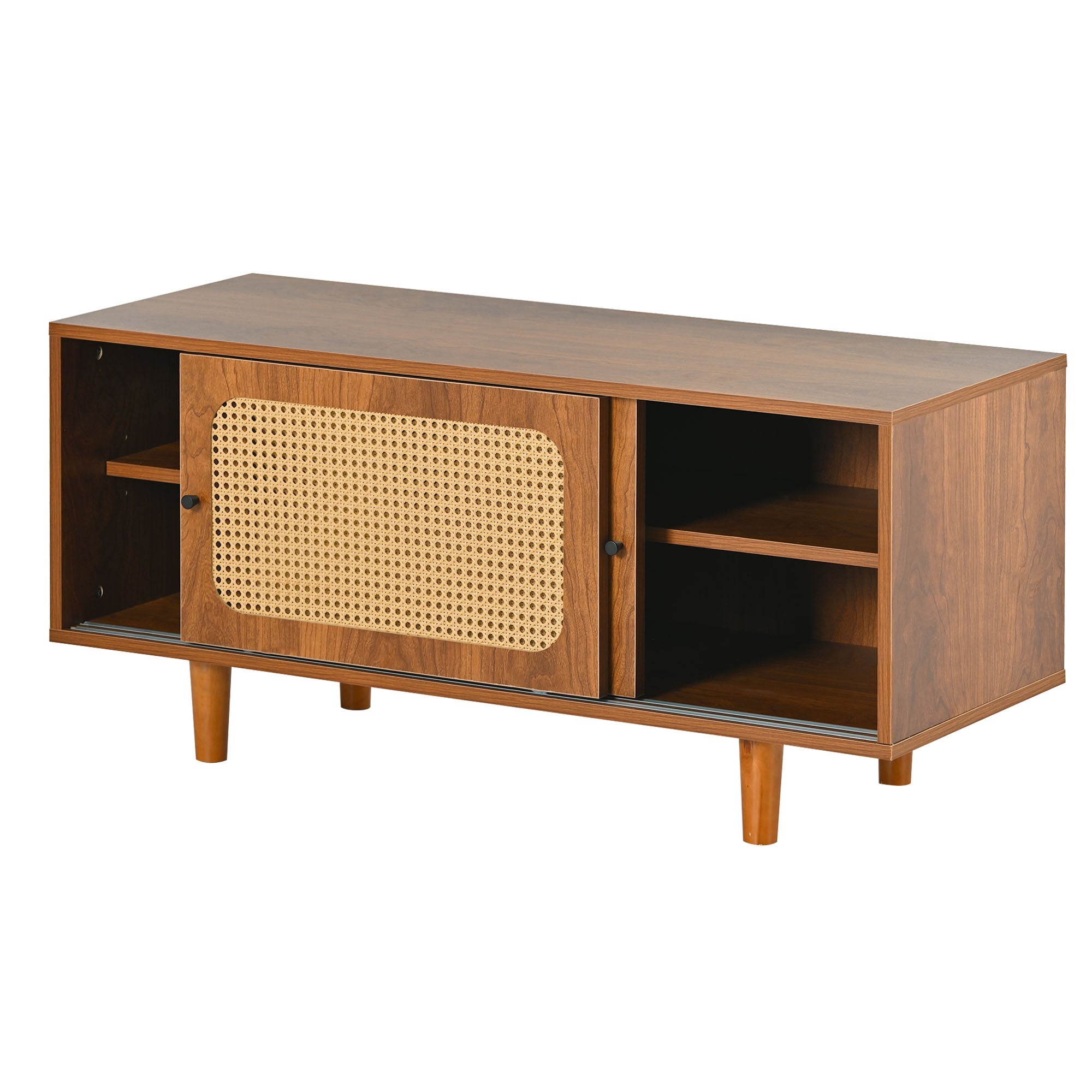 Logidon rotan dressoirset walnoot 104 cm schoenenkast
