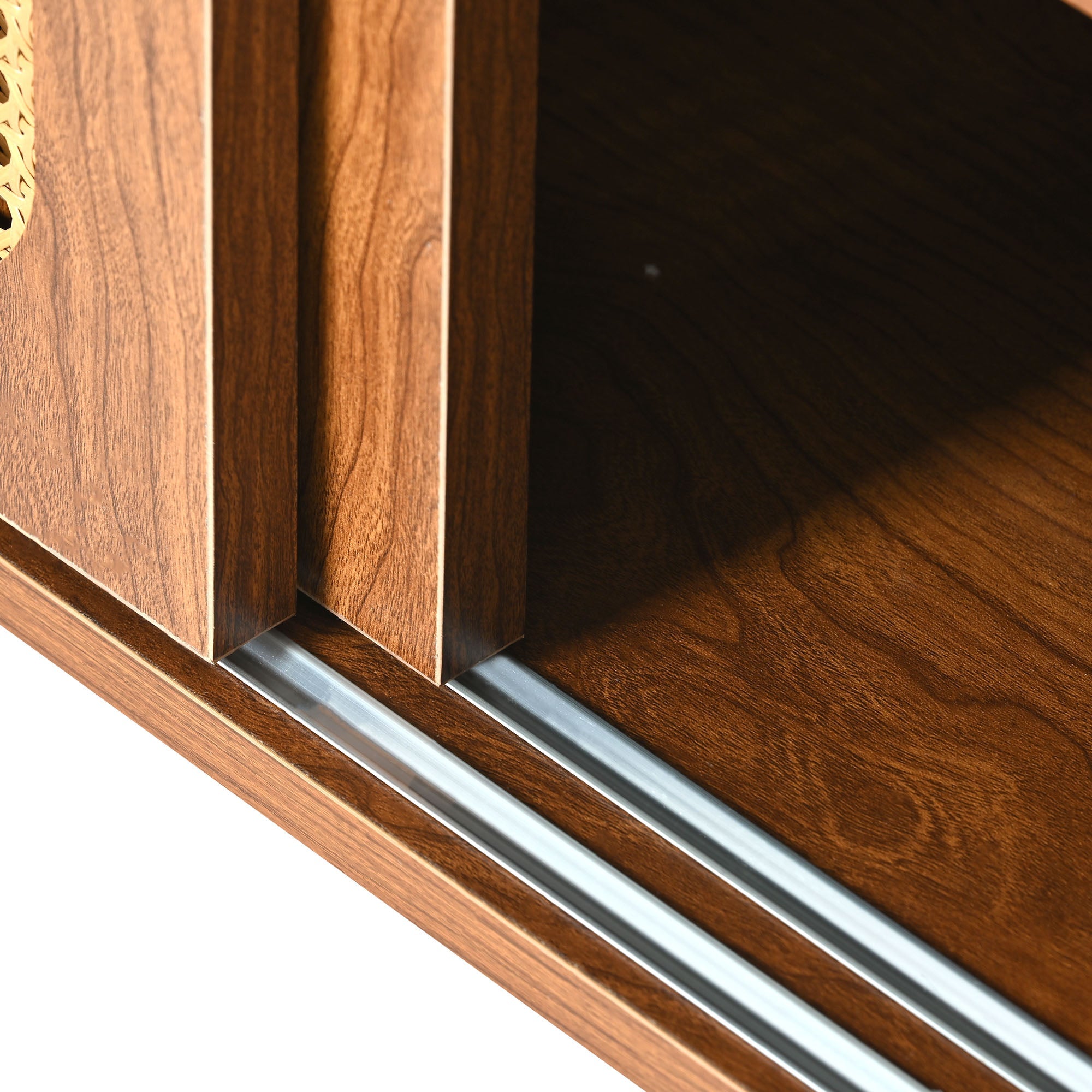 Logidon rotan dressoirset walnoot 104 cm schoenenkast