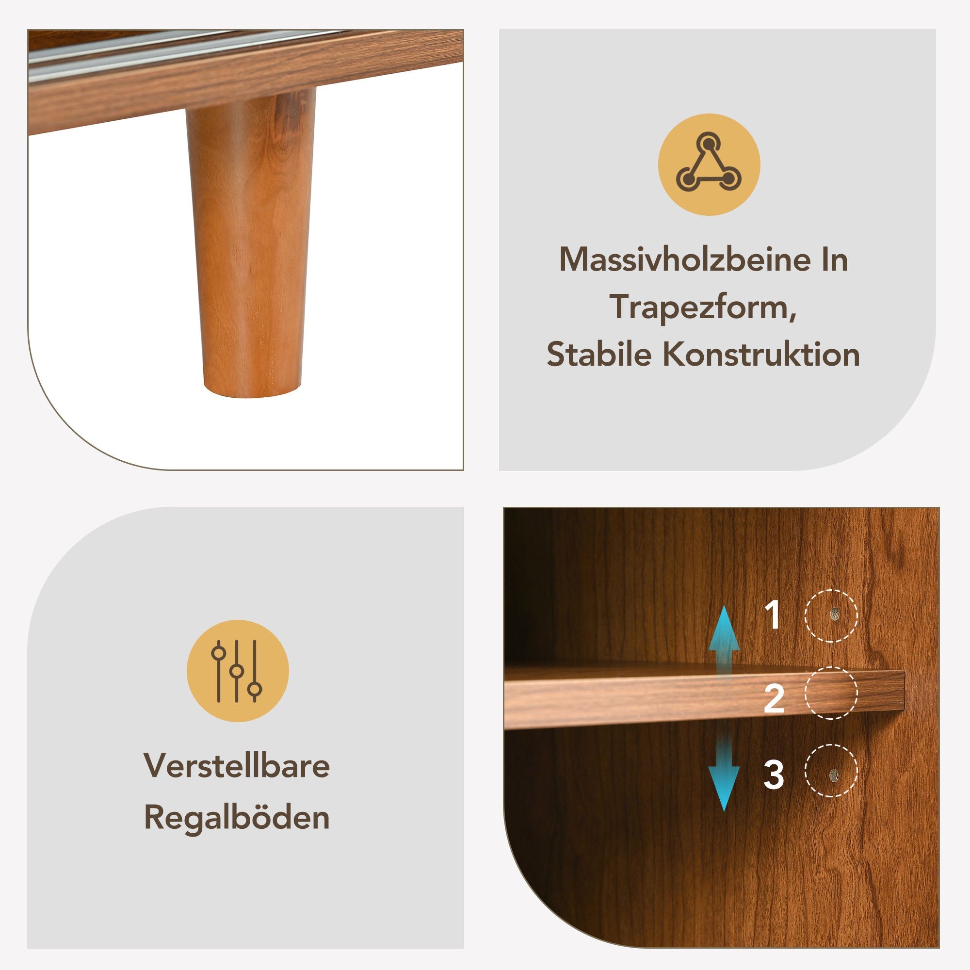 Logidon rotan dressoirset walnoot 104 cm schoenenkast