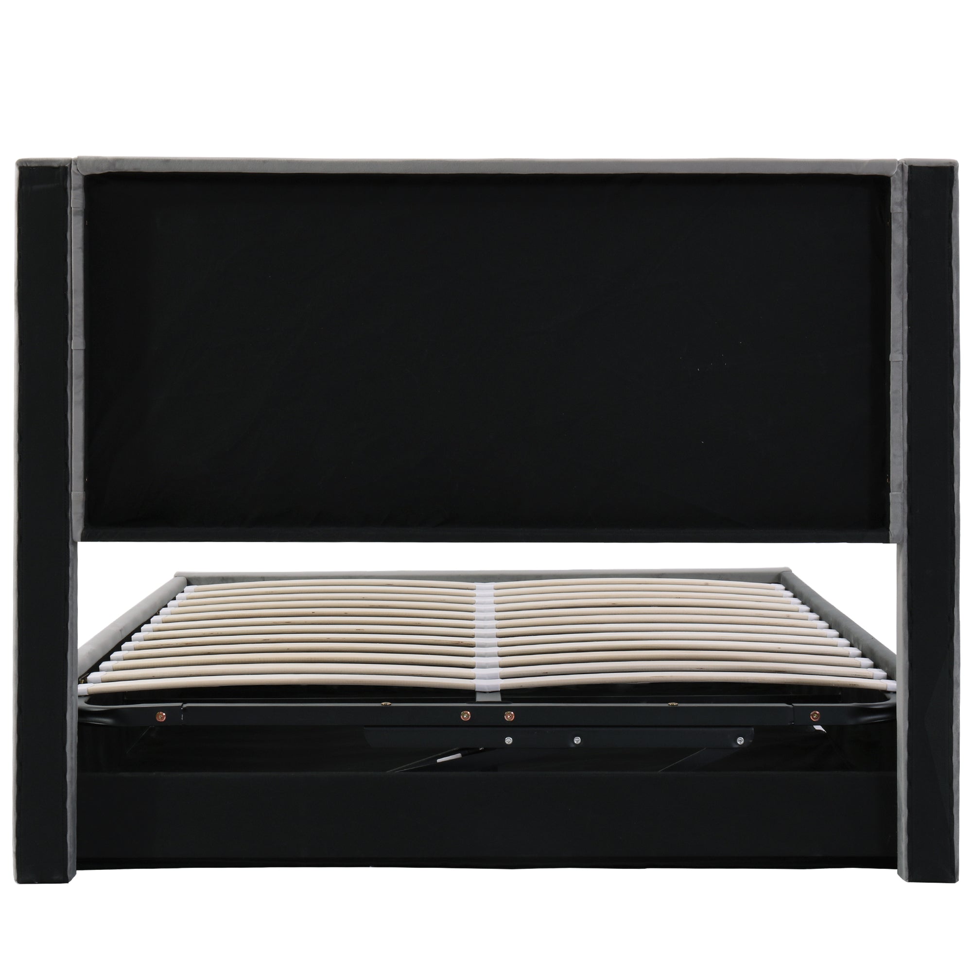 Logidon gestoffeerd bed met opbergruimte Chesterfield stijl 140x200 grijs